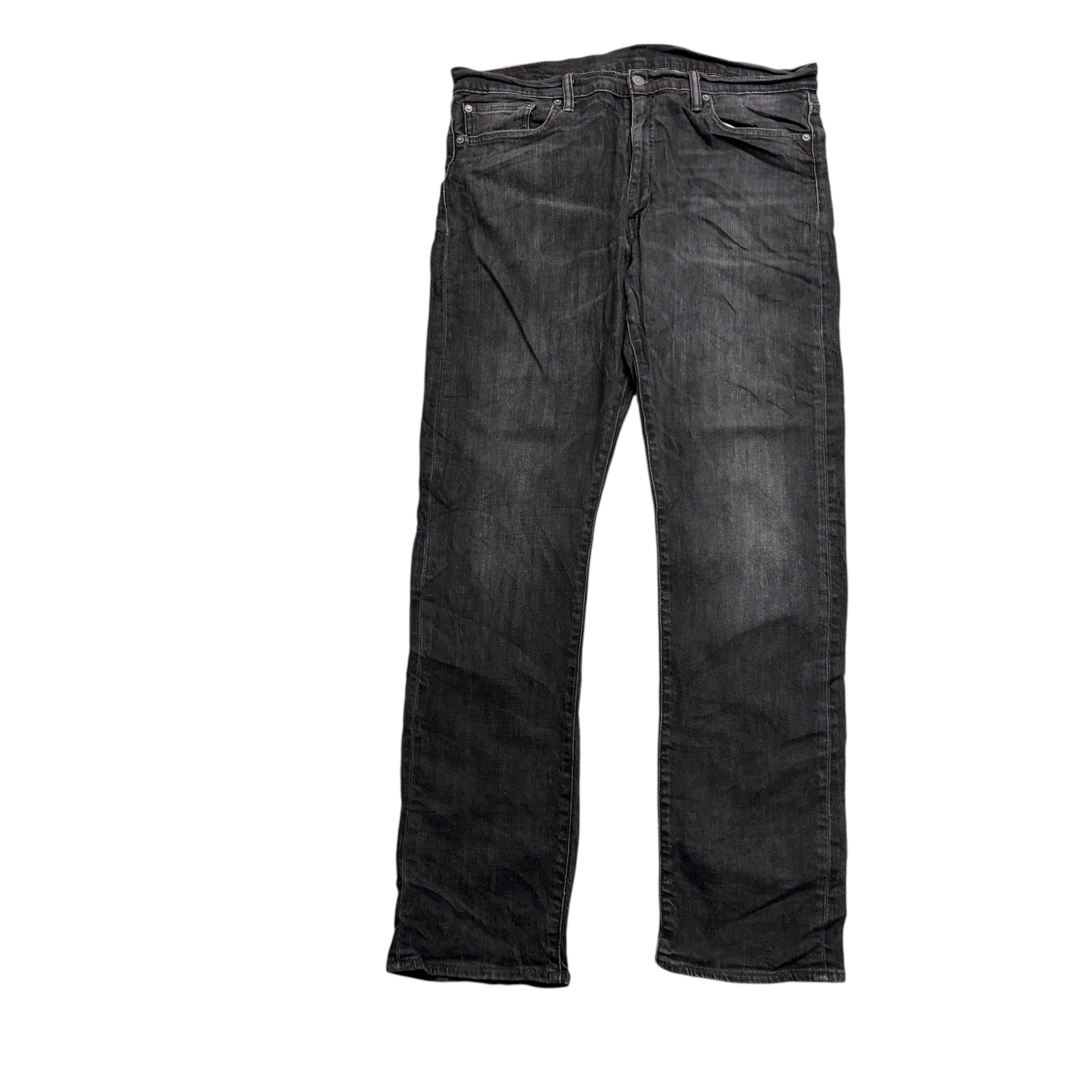 Levis 513 Jeans W36 L34 Mens Black Slim Straight Fit Stretch Denim
