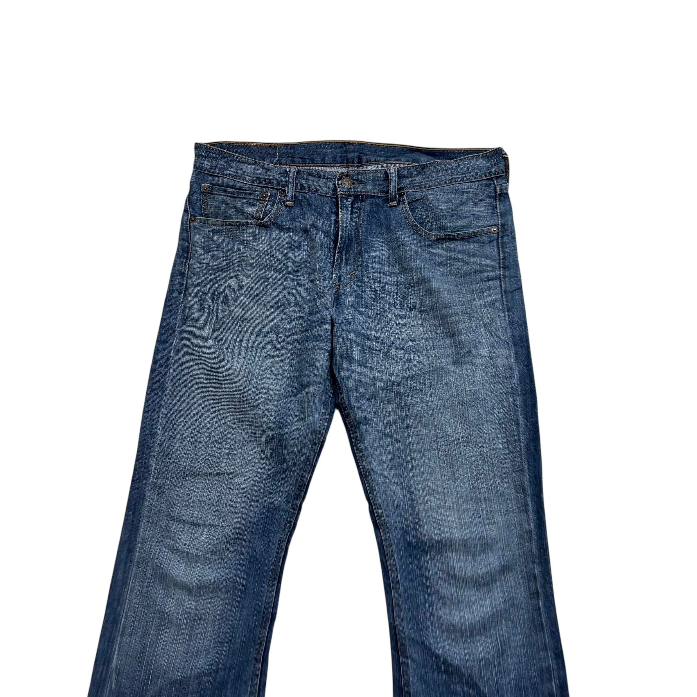 Levis 527 Jeans W34 L32 Mens Mid Blue Slim Bootcut Fit Denim