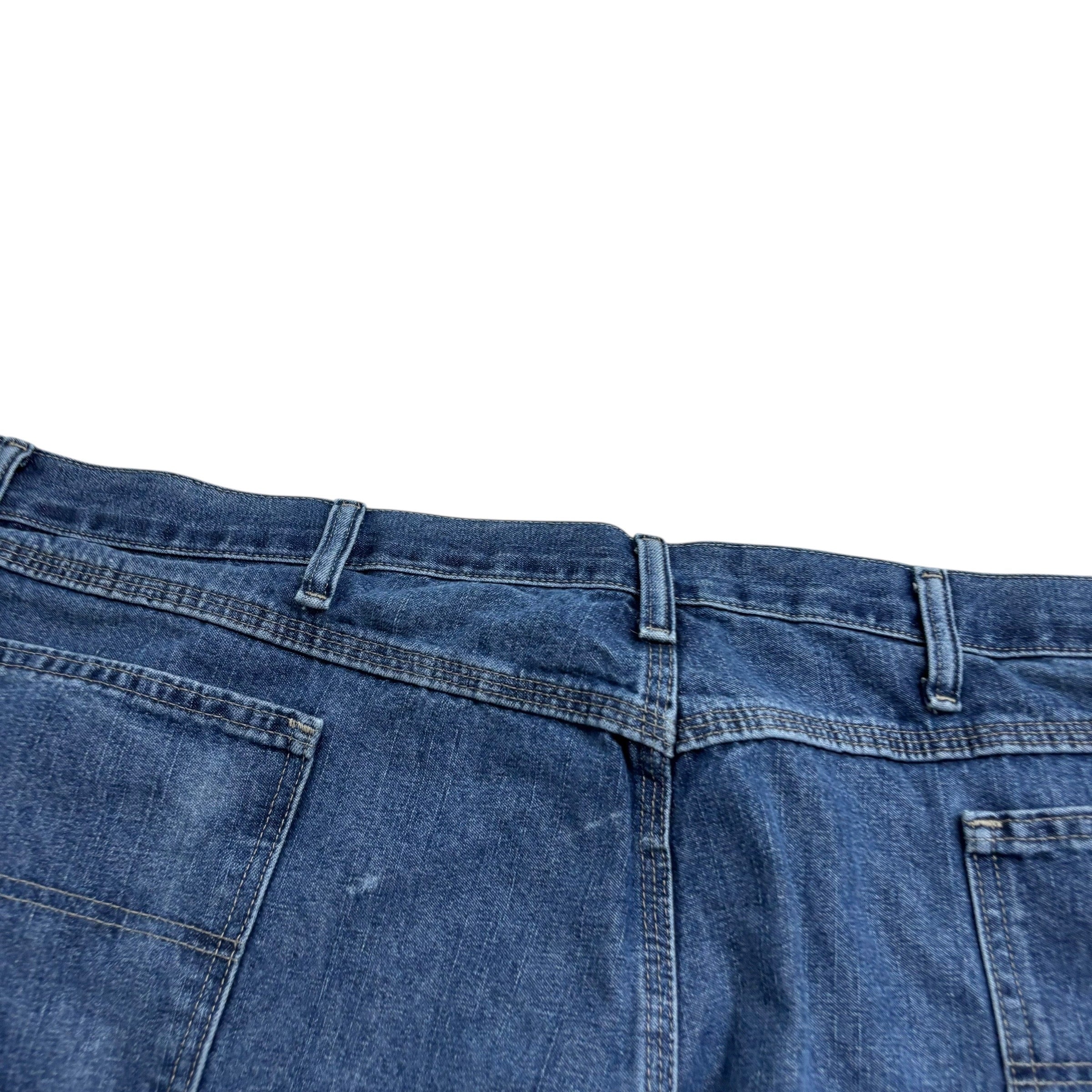 Wrangler Carpenter Jeans W46 L30 Mens Mid Blue Relaxed Straight Fit Denim