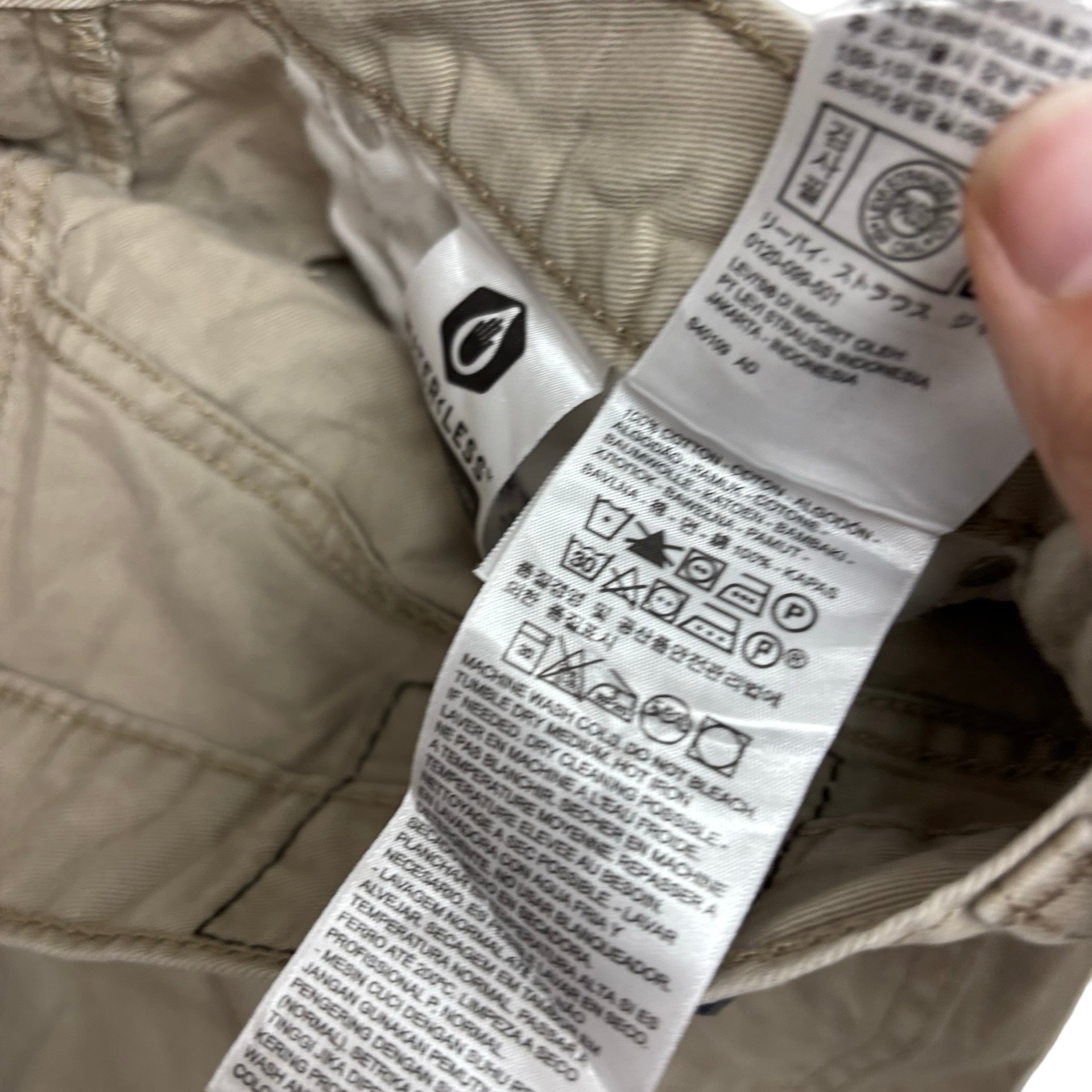 Levis 514 Trousers W31 L30 Mens Cream Regular Straight Fit Cotton Pants (E)