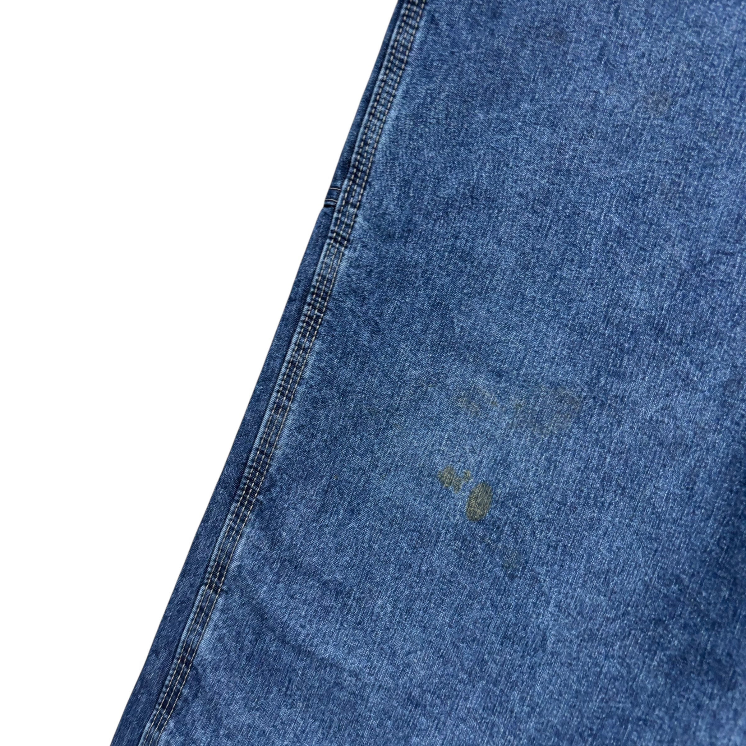 Wrangler Carpenter Jeans W42 L30 Mens Mid Blue Relaxed Straight Fit Denim (F)