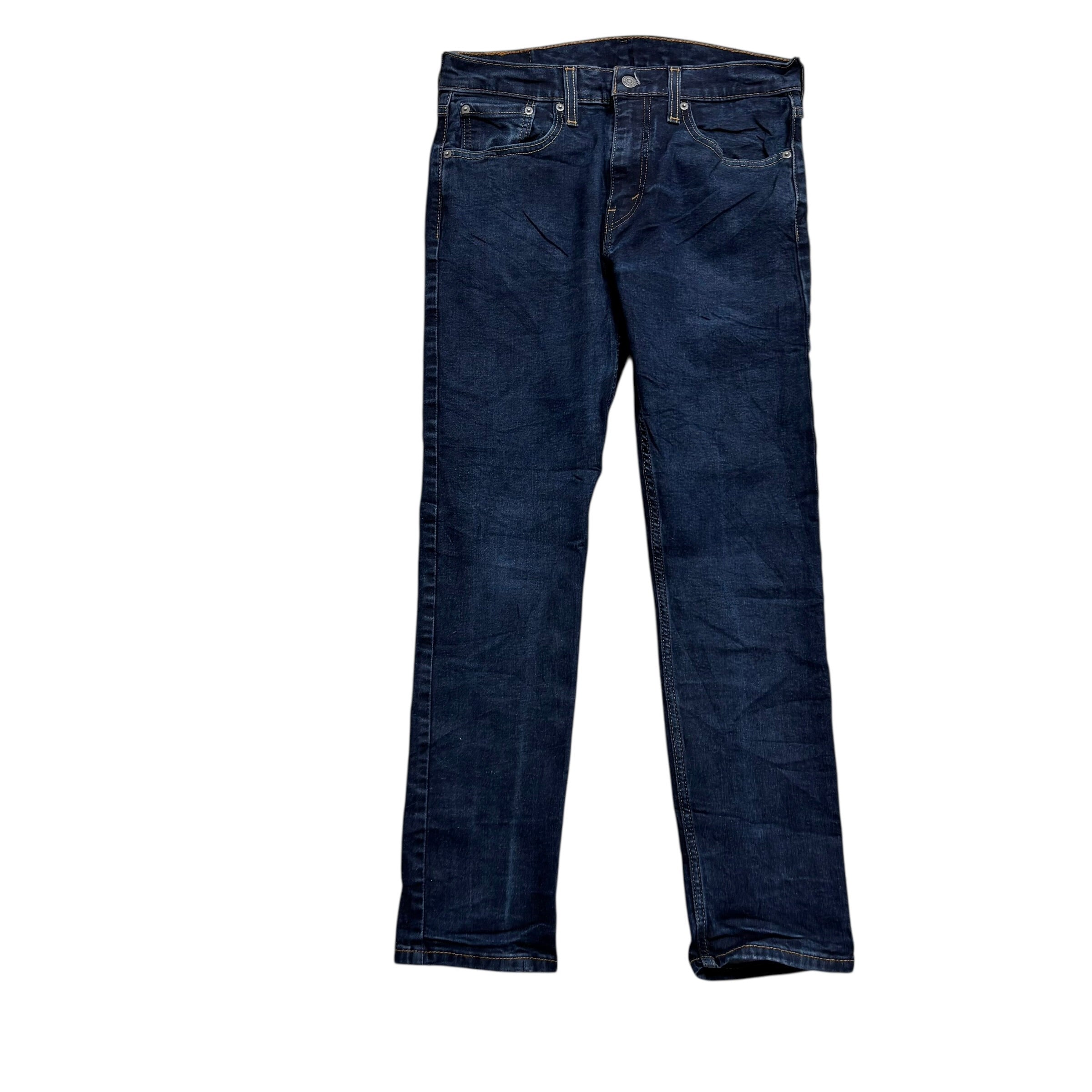 Levis 502 Jeans W31 L30 Mens Dark Blue Regular Tapered Fit Stretch Denim (E)