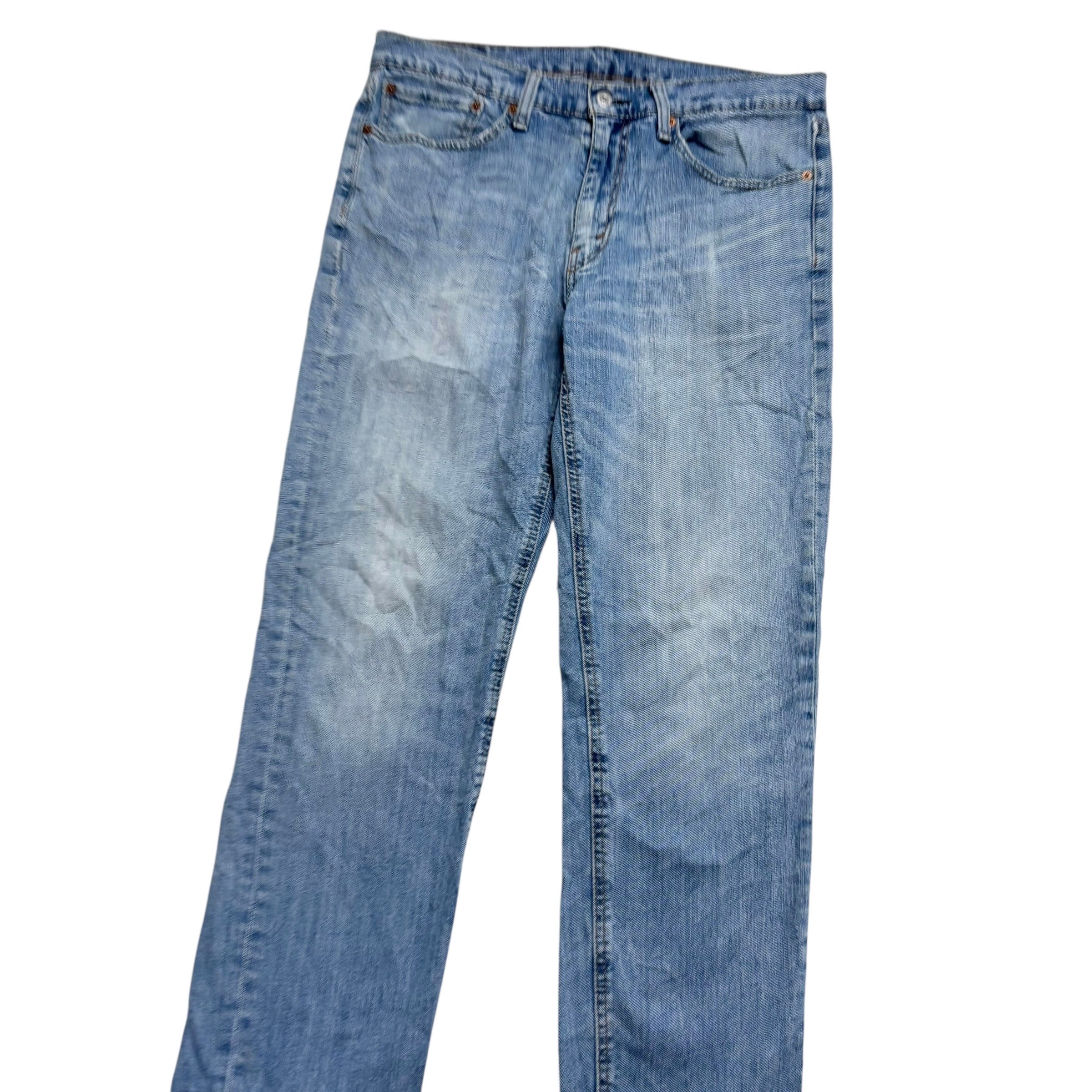 Levis 541 Jeans W34 L33 Mens Light Blue Athletic Tapered Fit Stretch Denim (F)