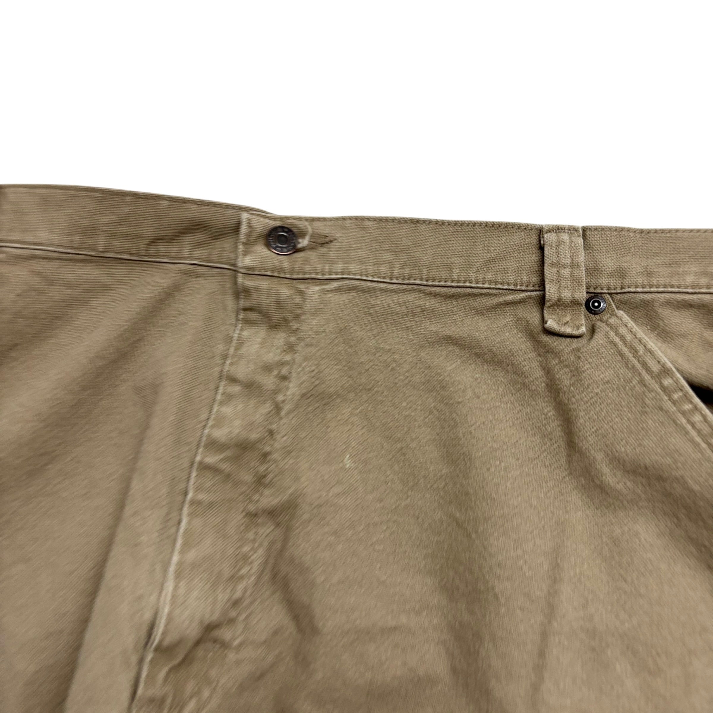 Wrangler Carpenter Jeans W42 L30 Mens Beige Relaxed Fit Stretch Denim