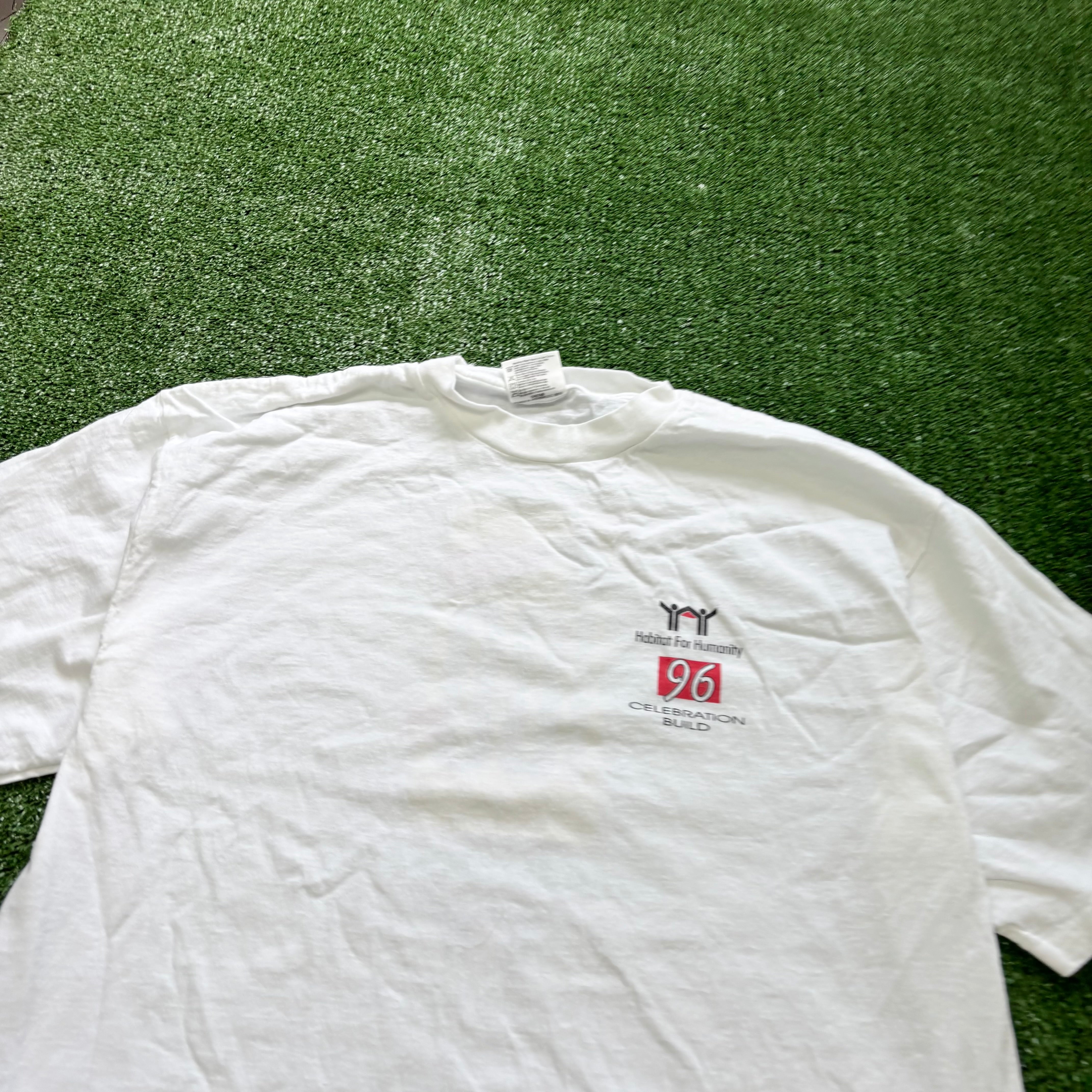 Vintage T Shirt Mens XL White Single Stitch Graphic Print 90s USA (E)