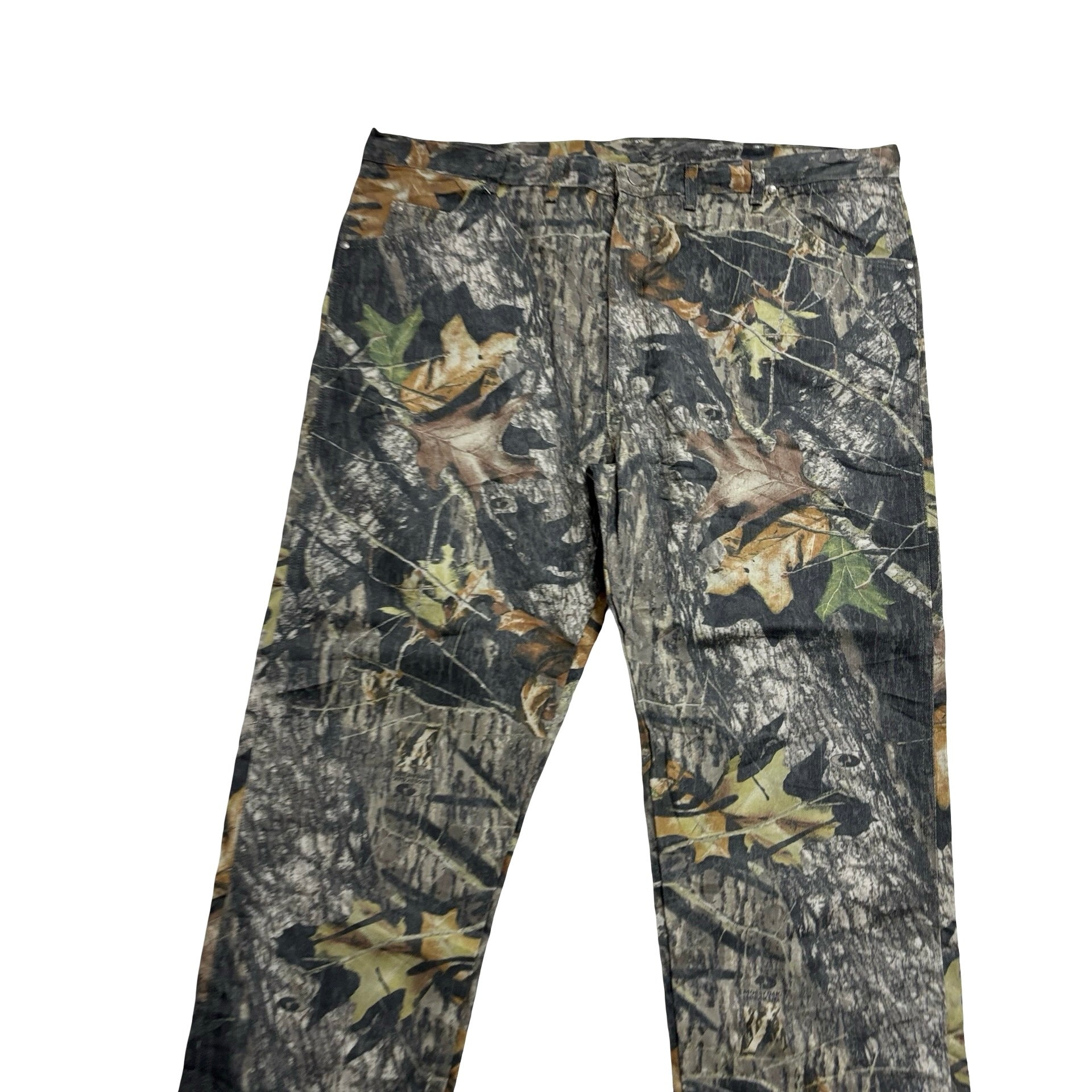 Wrangler RealTree Jeans W46 L32 Mens Green Khaki Relaxed Tapered Fit Vintage (E)