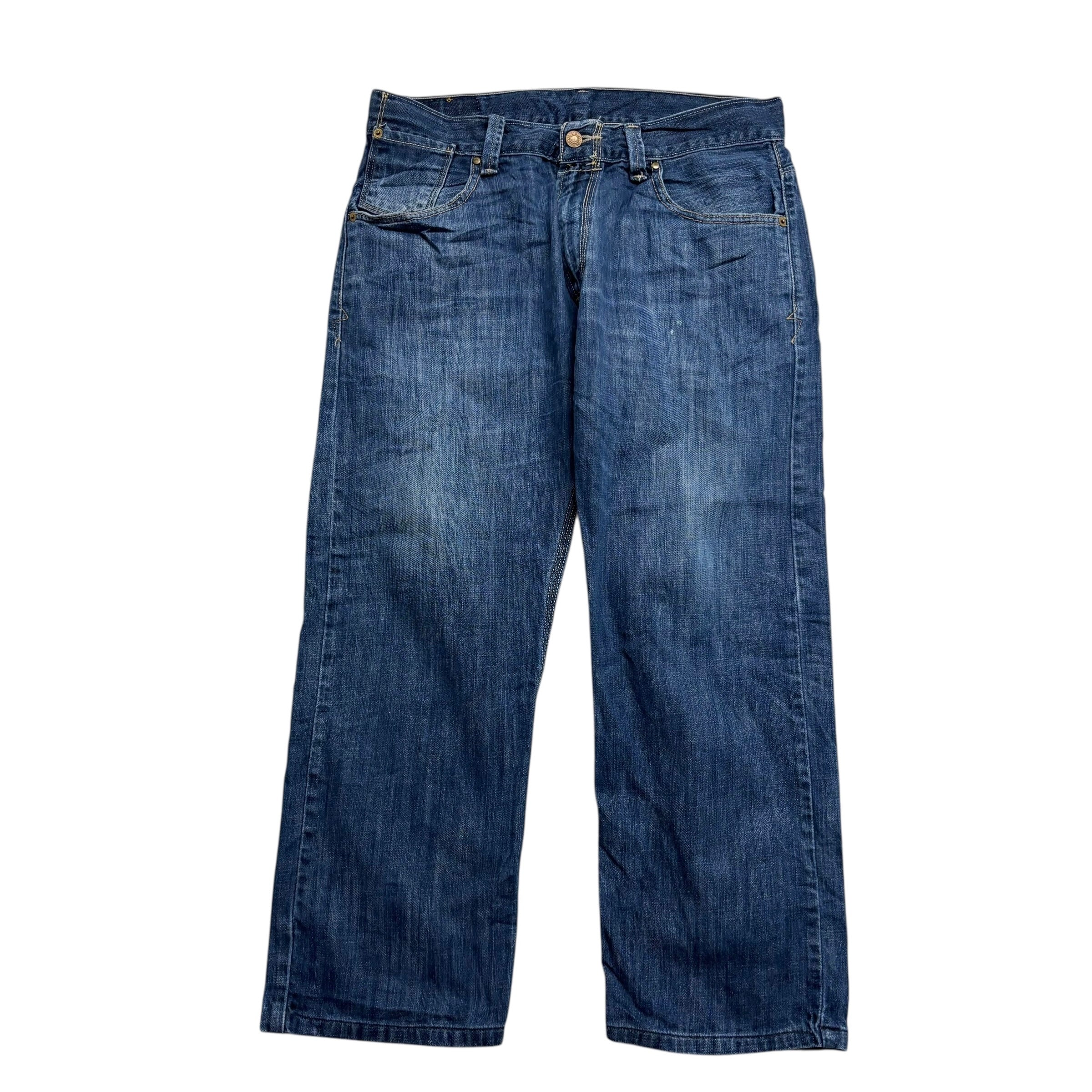 Levis 514 Jeans W33 L26 Mens Dark Blue Regular Straight Fit Vintage Denim