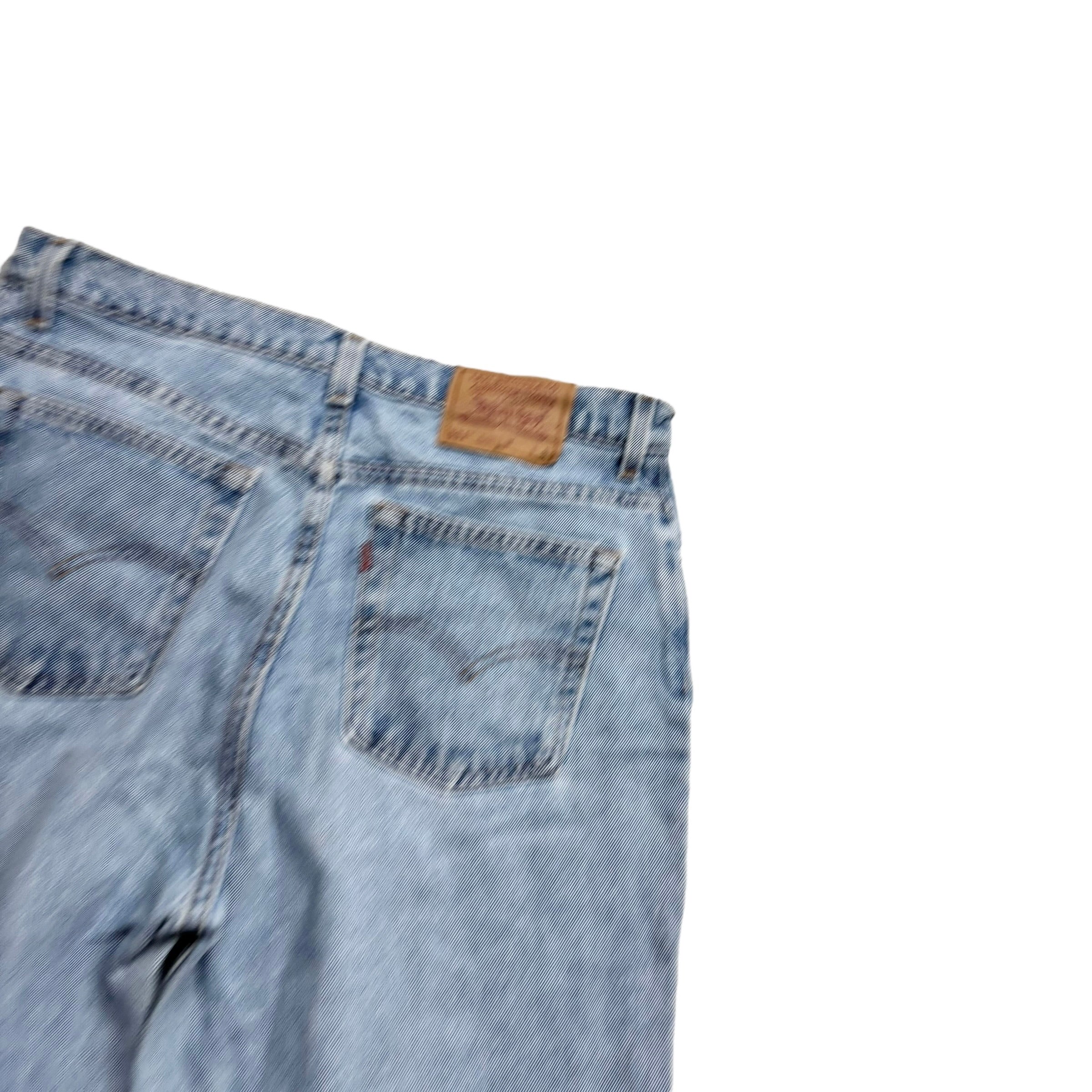 Levis 551 Jeans W34 L29 Womens Light Blue Relaxed Taper Fit USA Made Vintage