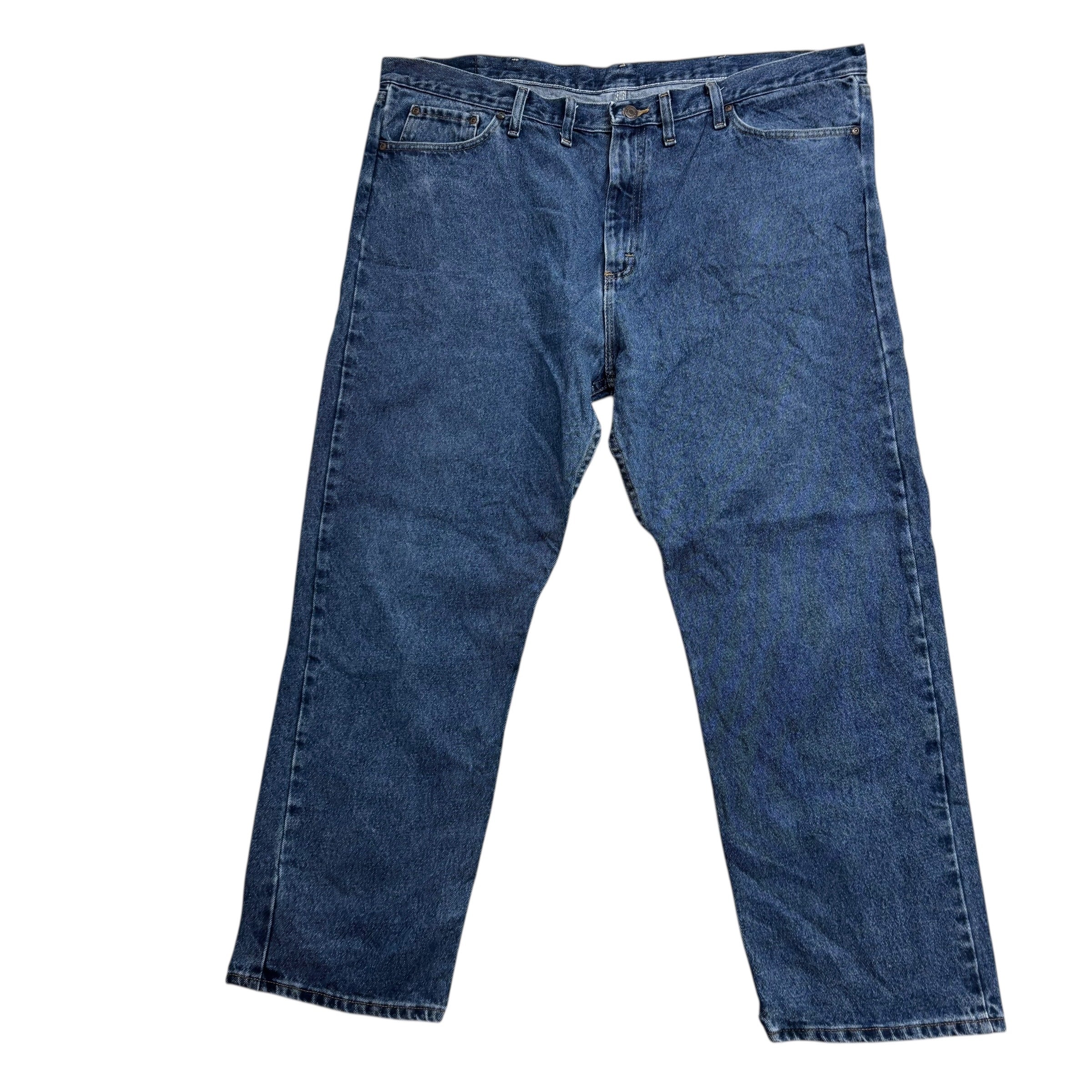 Wrangler Jeans W44 L30 Mens Mid Blue Baggy Relaxed Straight Fit Denim (E)