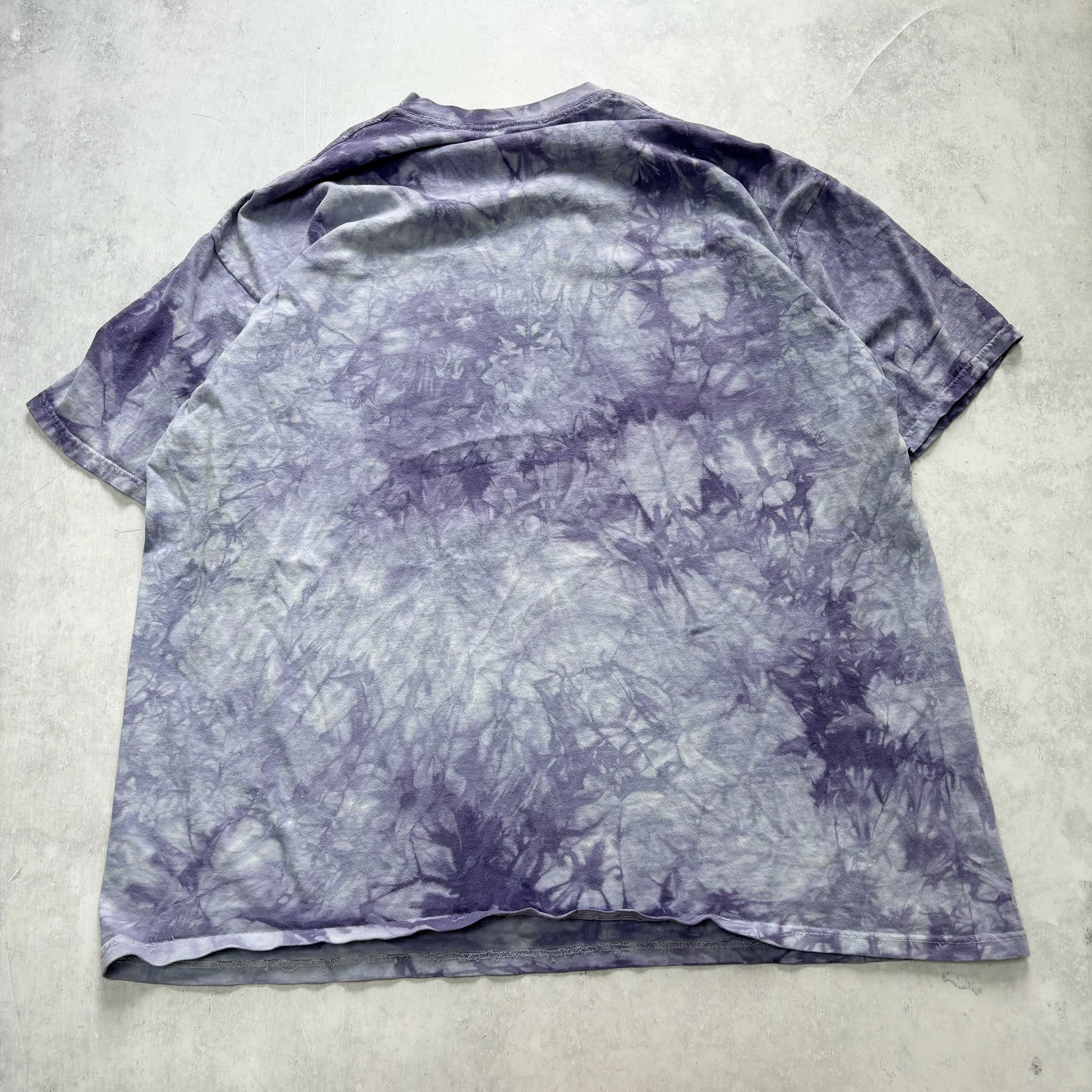 Vintage T Shirt Mens 3XL Purple Tie Die Graphic Print 90s USA Nature