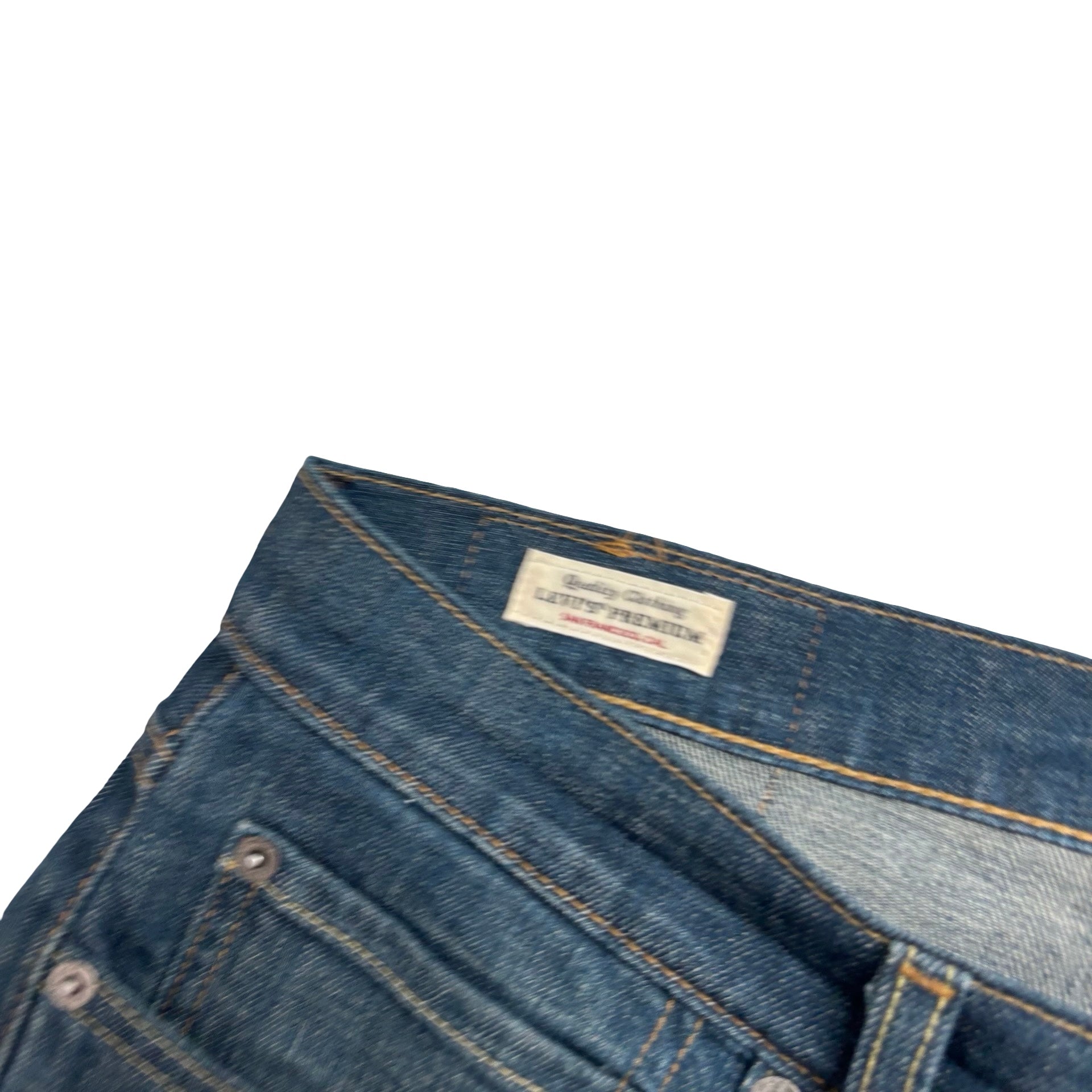 Levis 527 Jeans W38 L29 Mens Dark Blue Slim Bootcut Fit Stretch Denim (E)