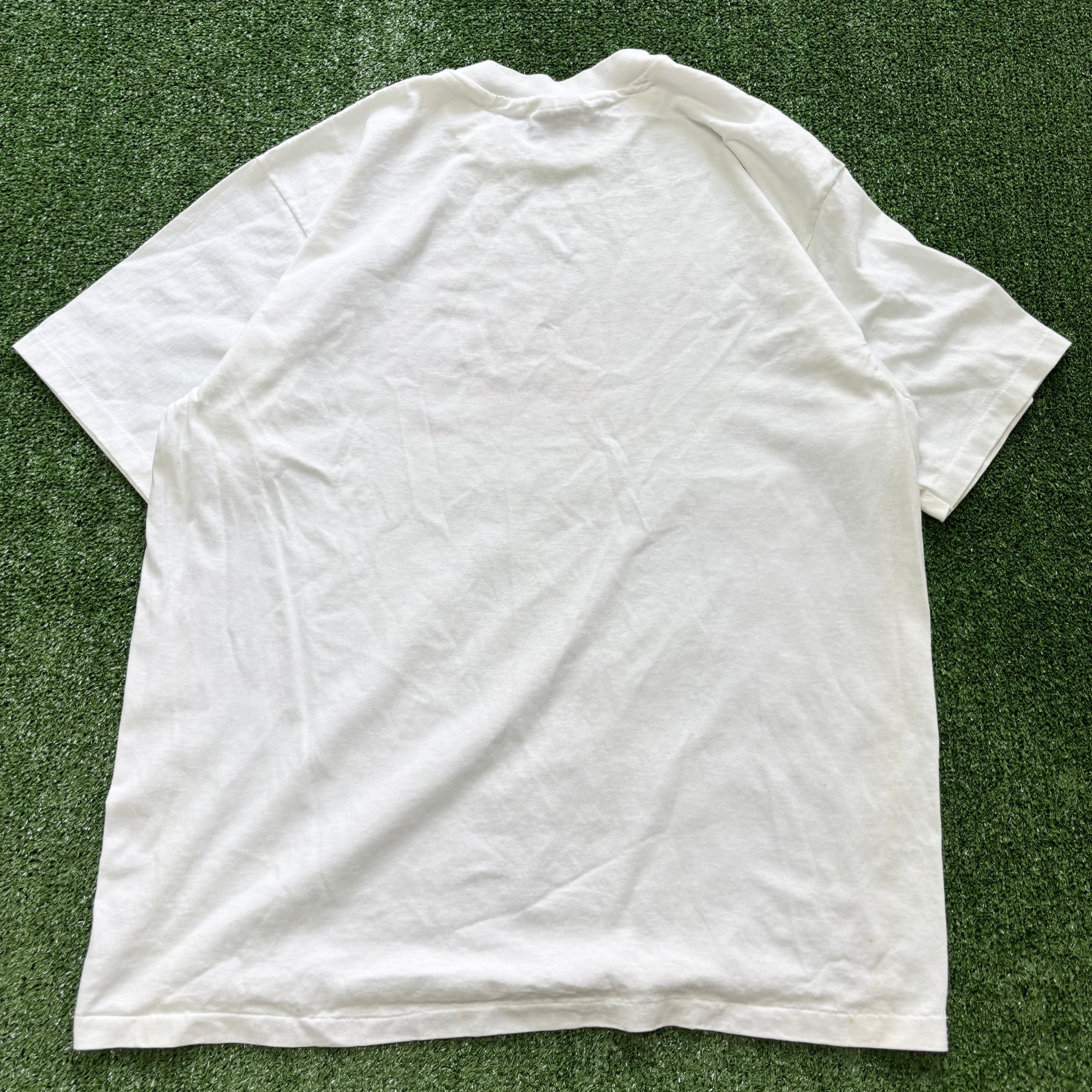 Vintage T Shirt Mens XL White Single Stitch Graphic Print 90s Reunion