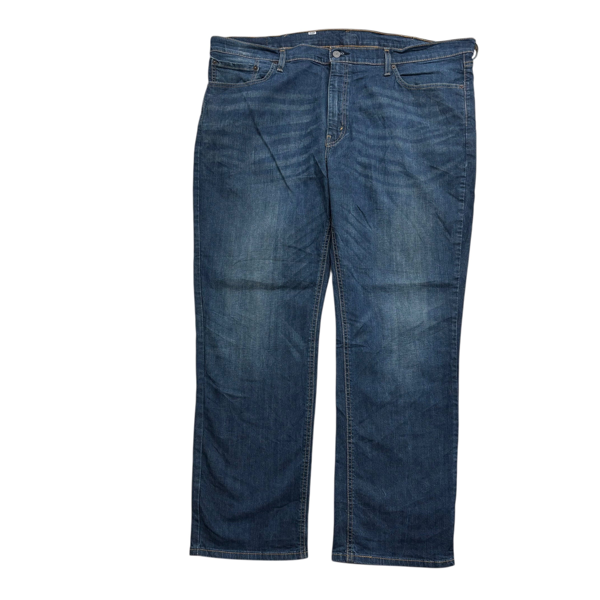 Levis 541 Jeans W46 L32 Mens Dark Blue Athletic Tapered Fit Stretch Denim (E)