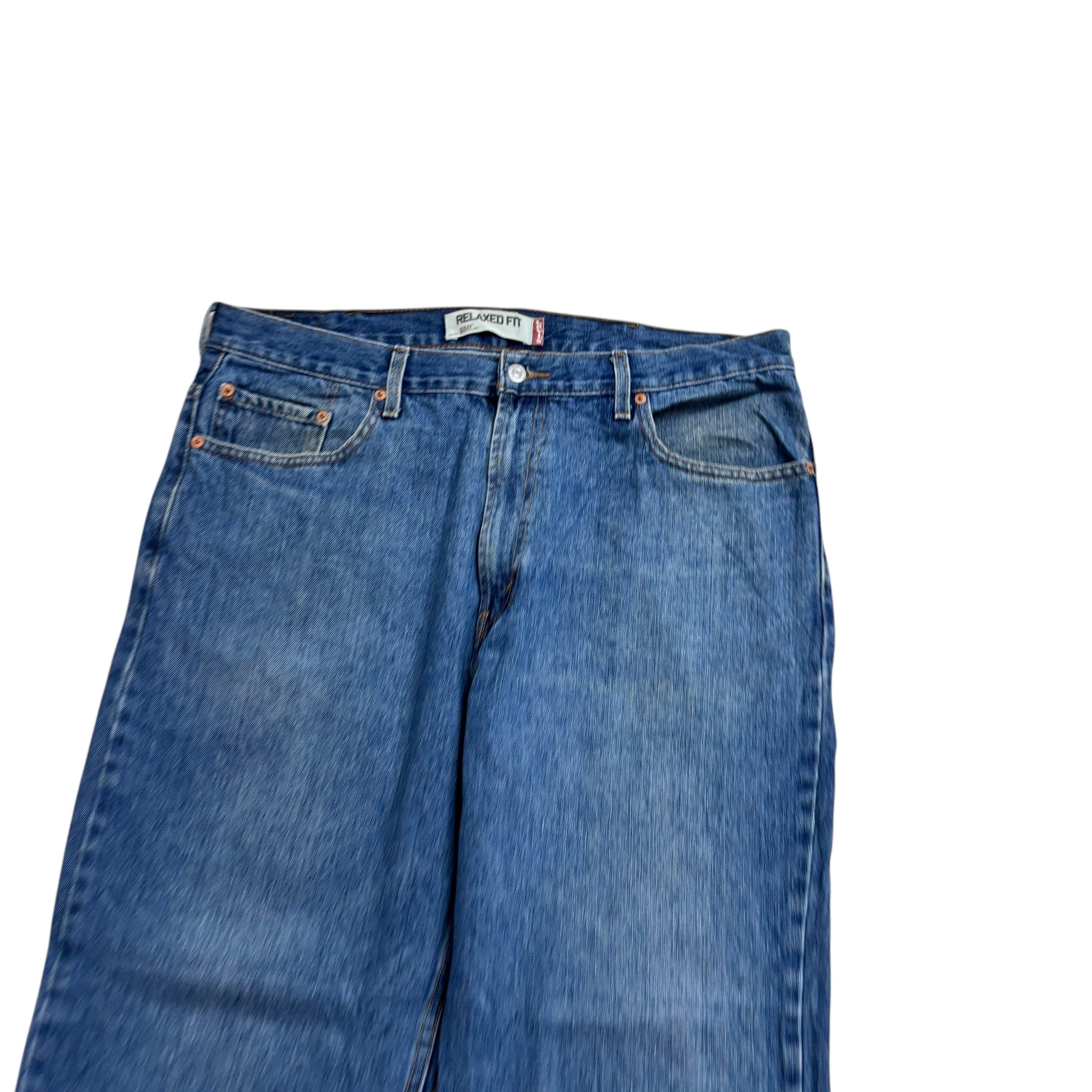 Levis 550 Jeans W40 L30 Mens Mid Blue Baggy Relaxed Straight Vintage Denim (E)