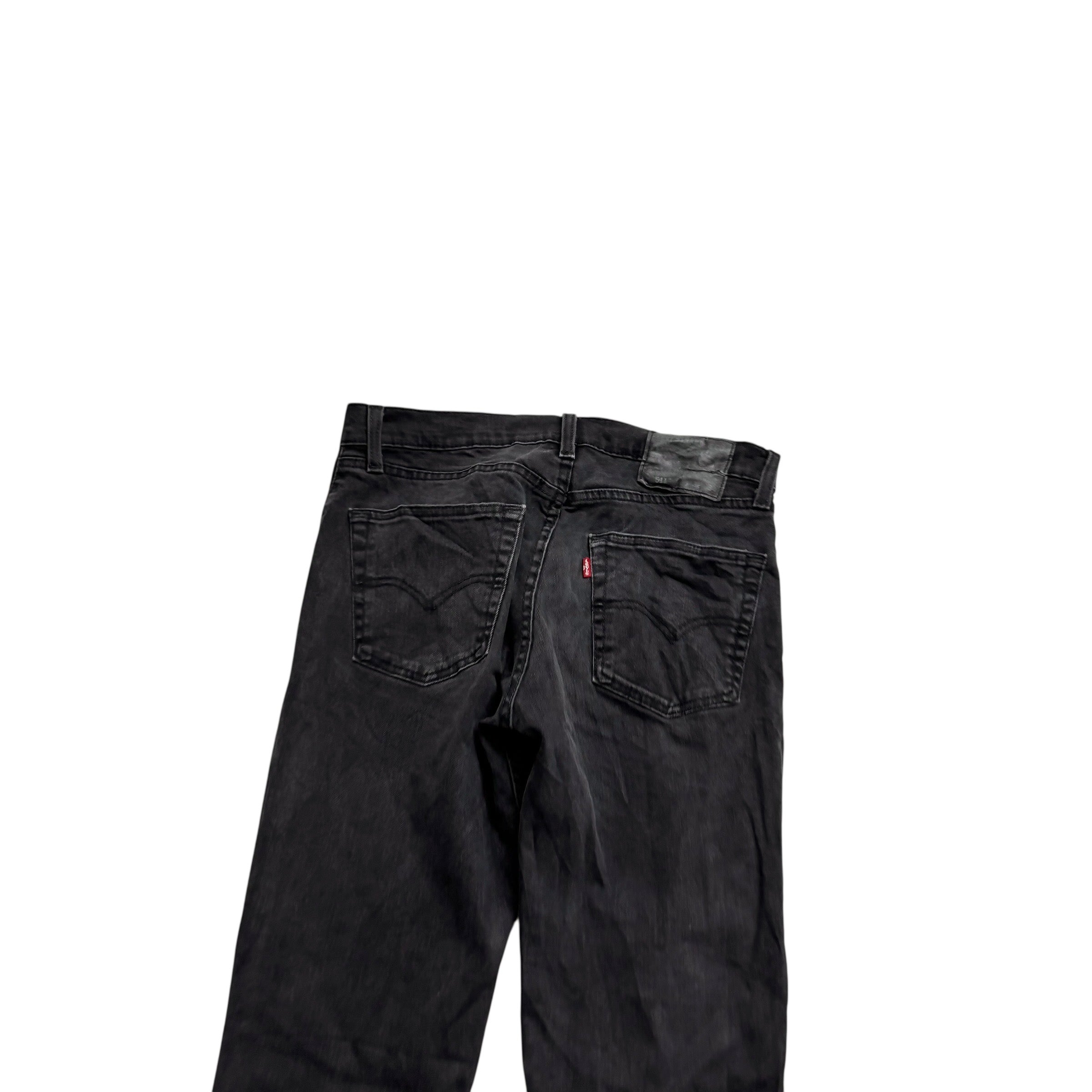 Levis 511 Jeans W32 L34 Mens Black Slim Fit Stretch Denim (E)