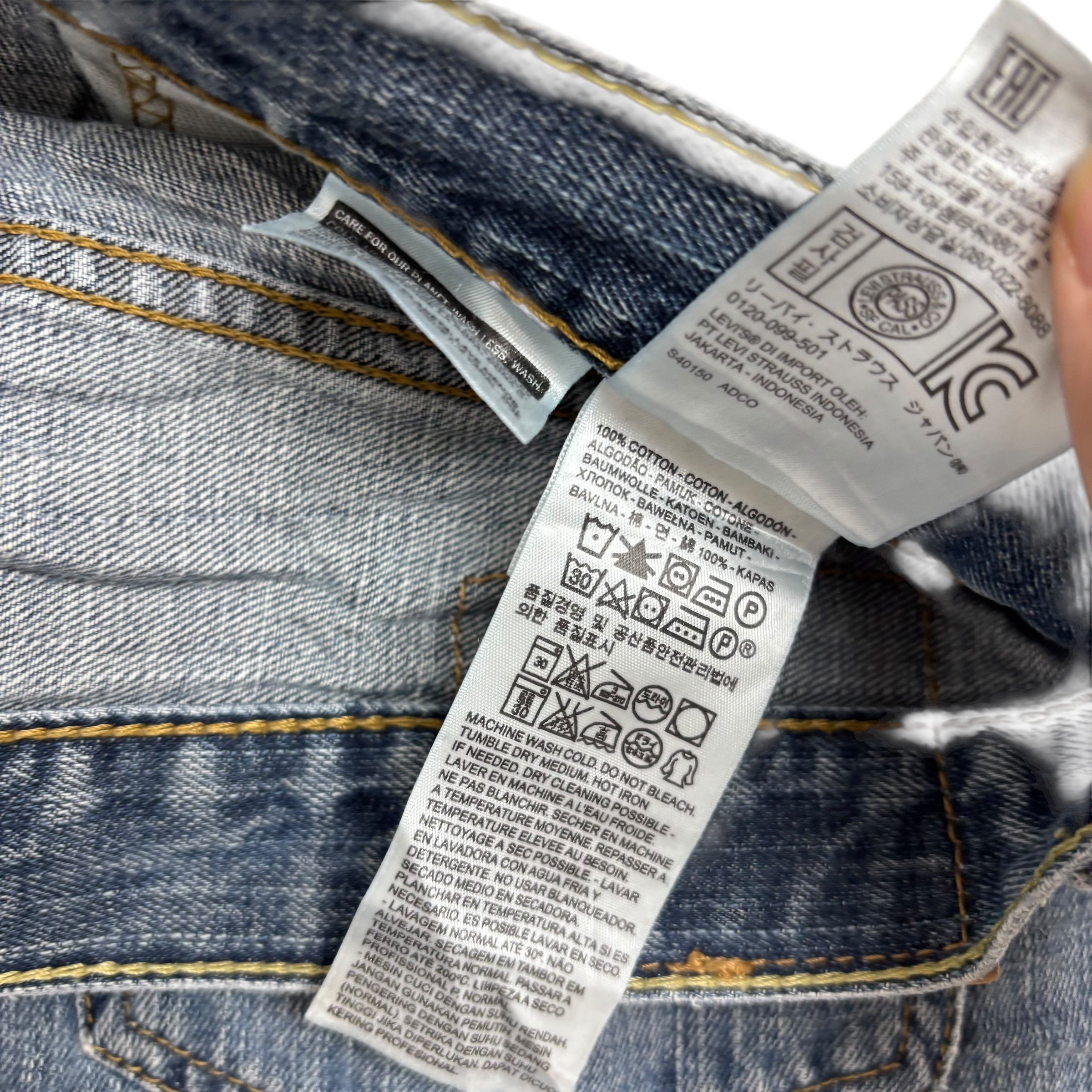 Levis 569 Jeans W34 L30 Mens Mid Blue Baggy Relaxed Straight Fit Denim