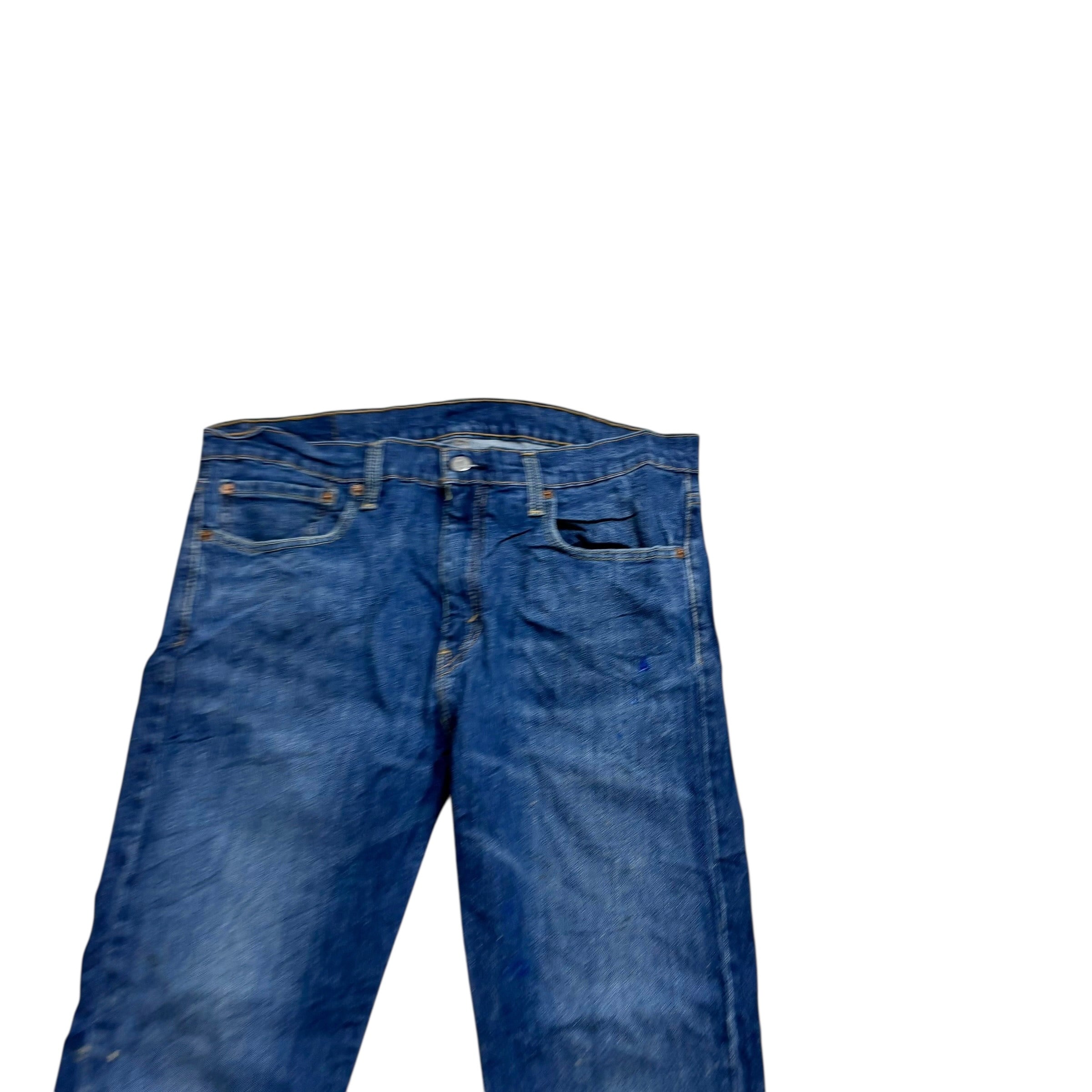 Levis 502 Jeans W34 L29 Mens Mid Blue Regular Tapered Fit Stretch Denim (F)