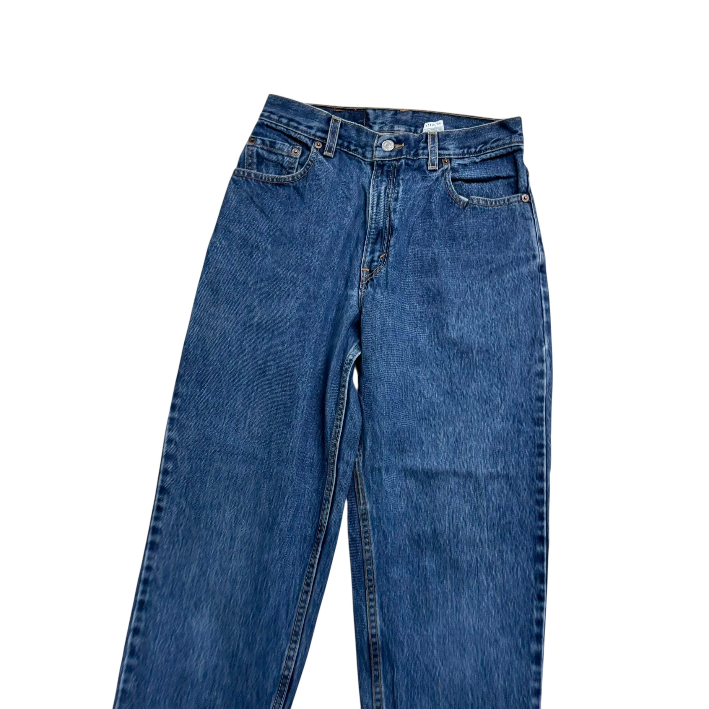 Levis 550 Jeans W26 L28 Womens Mid Blue Relaxed Tapered Vintage USA Made (E)