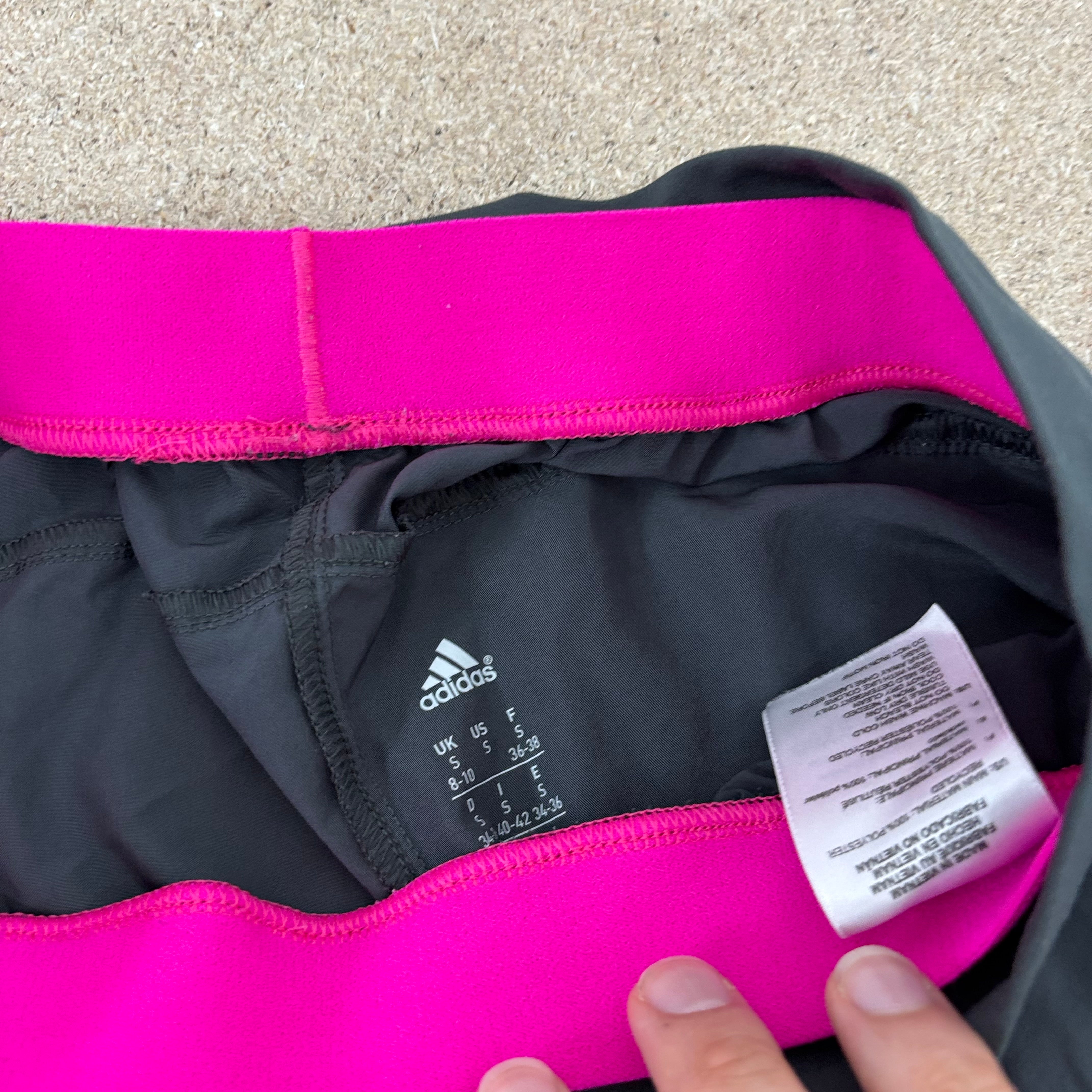 Adidas Shorts Womens Small Black Sports Running Gym Athletic Climalite (E)