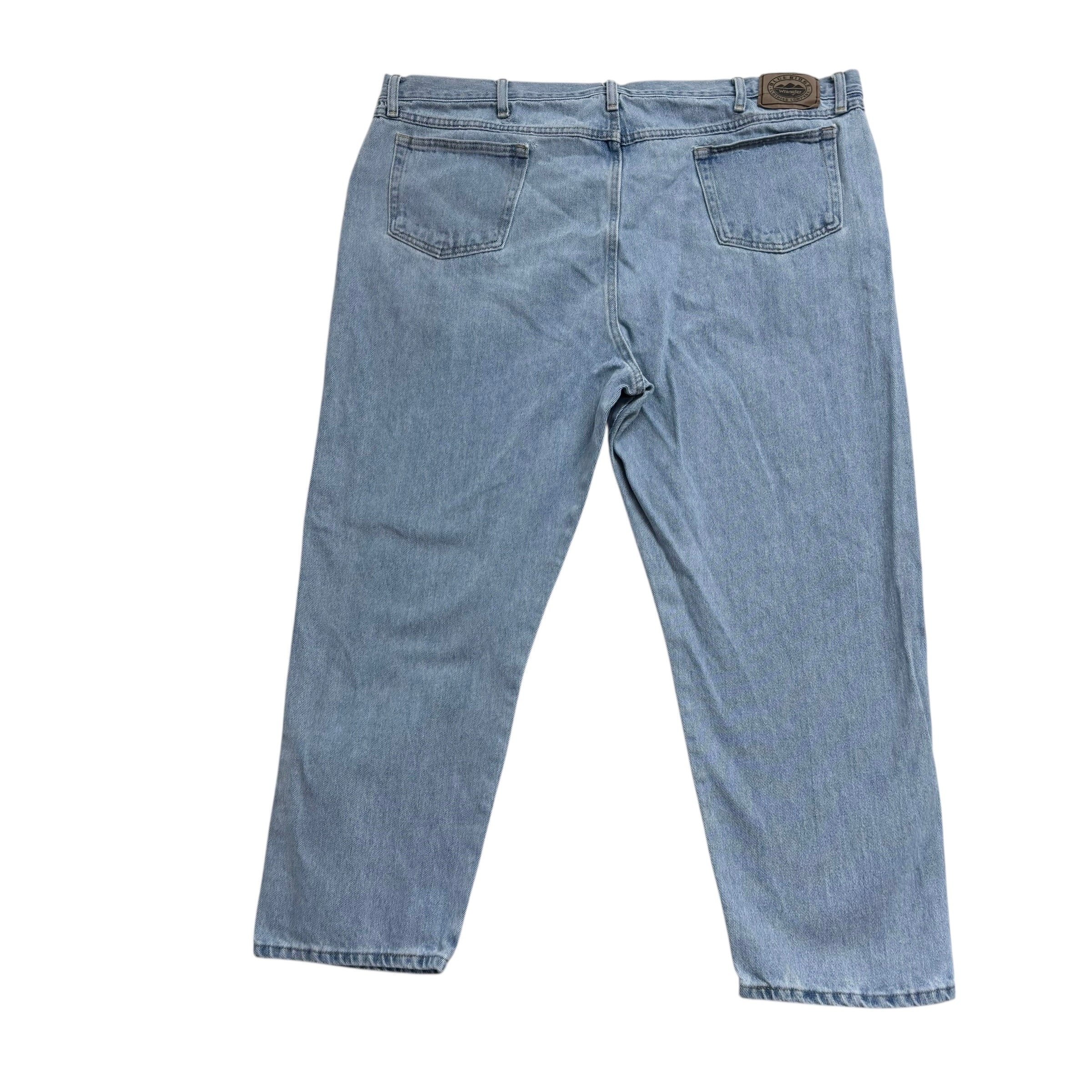 Wrangler Jeans W46 L29 Mens Light Blue Relaxed Straight Fit Vintage Denim