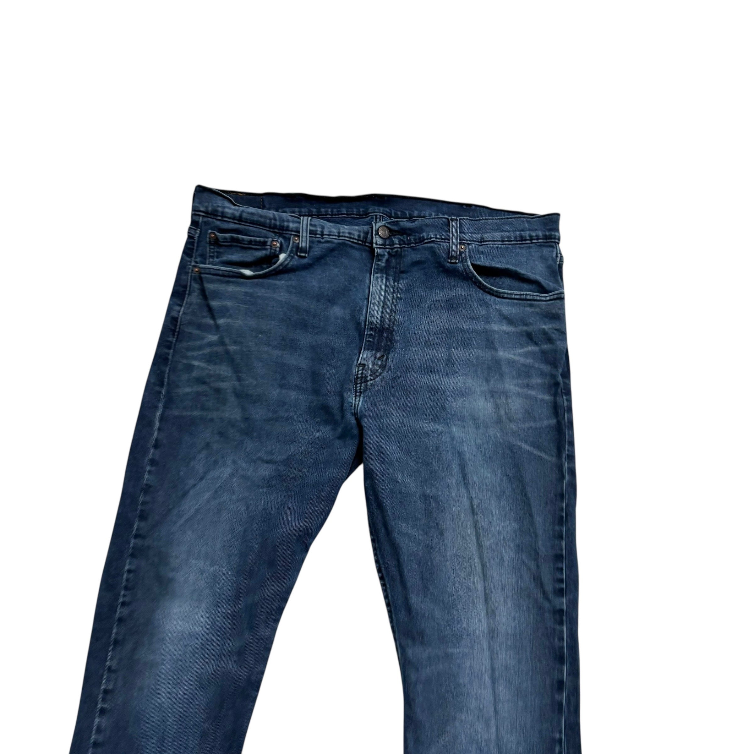 Levis 512 Jeans W40 L29 Mens Navy Blue Slim Tapered Fit Stretch Denim (E)