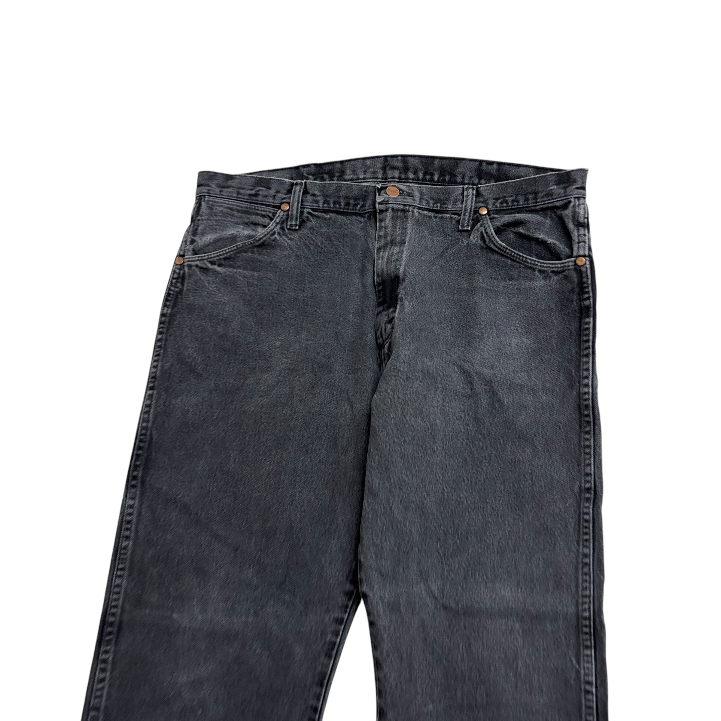 Wrangler Jeans Cowboy Cut W38 L29 Mens Black 13MWZ Original Fit Denim (E)