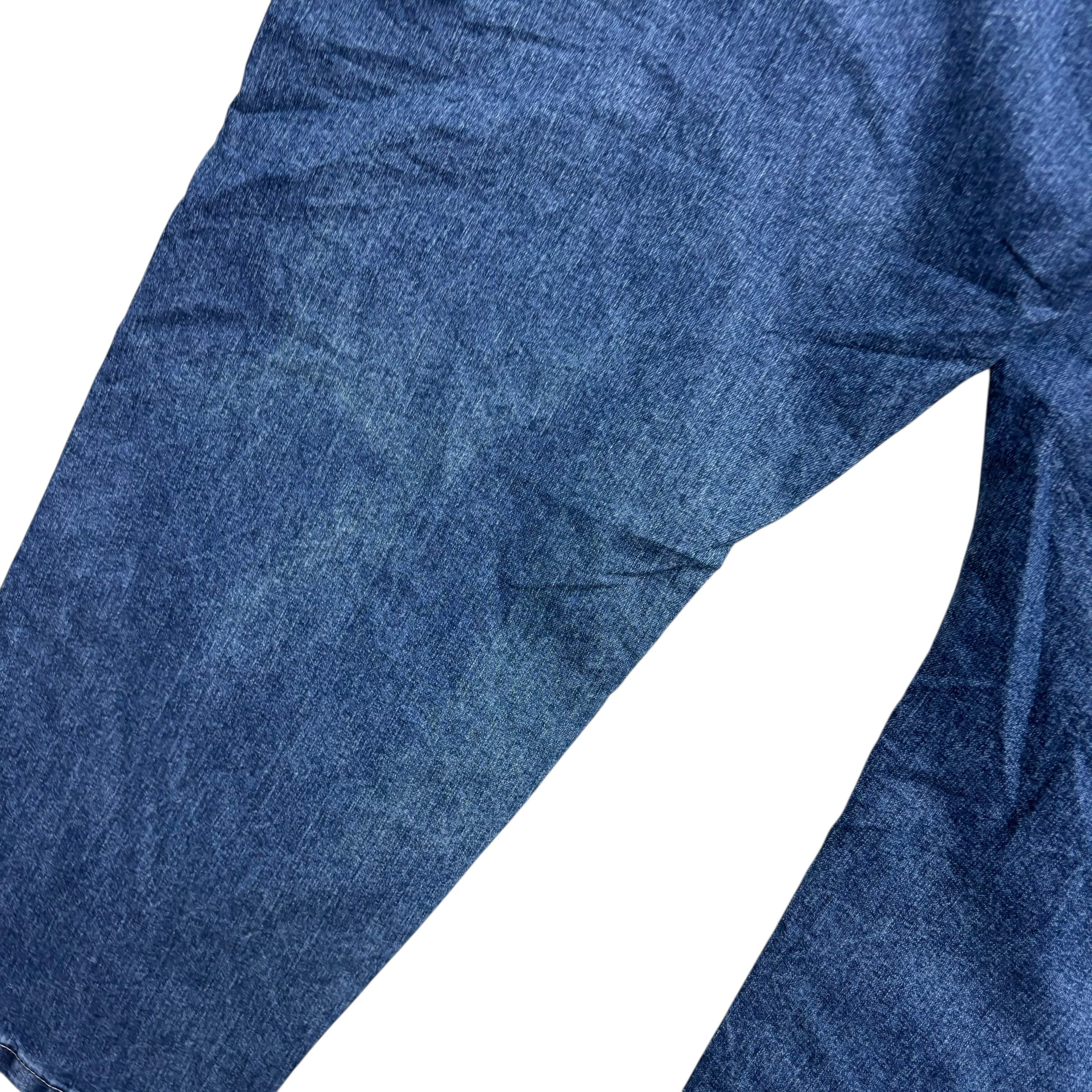 Wrangler Carpenter Jeans W44 L30 Mens Mid Blue Relaxed Straight Fit Denim