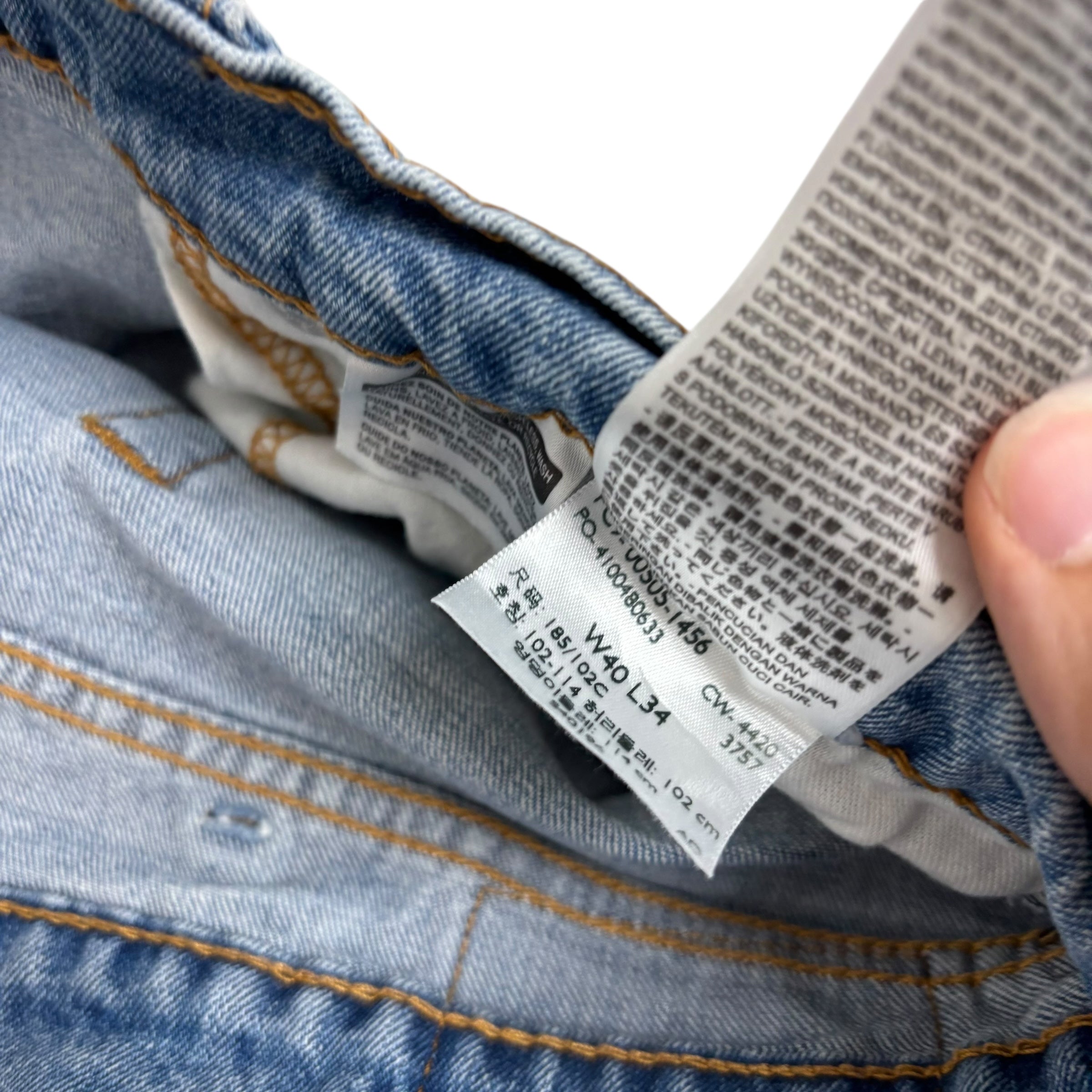 Levis 505 Jeans W38 L34 Mens Light Blue Regular Straight Fit Stretch Denim