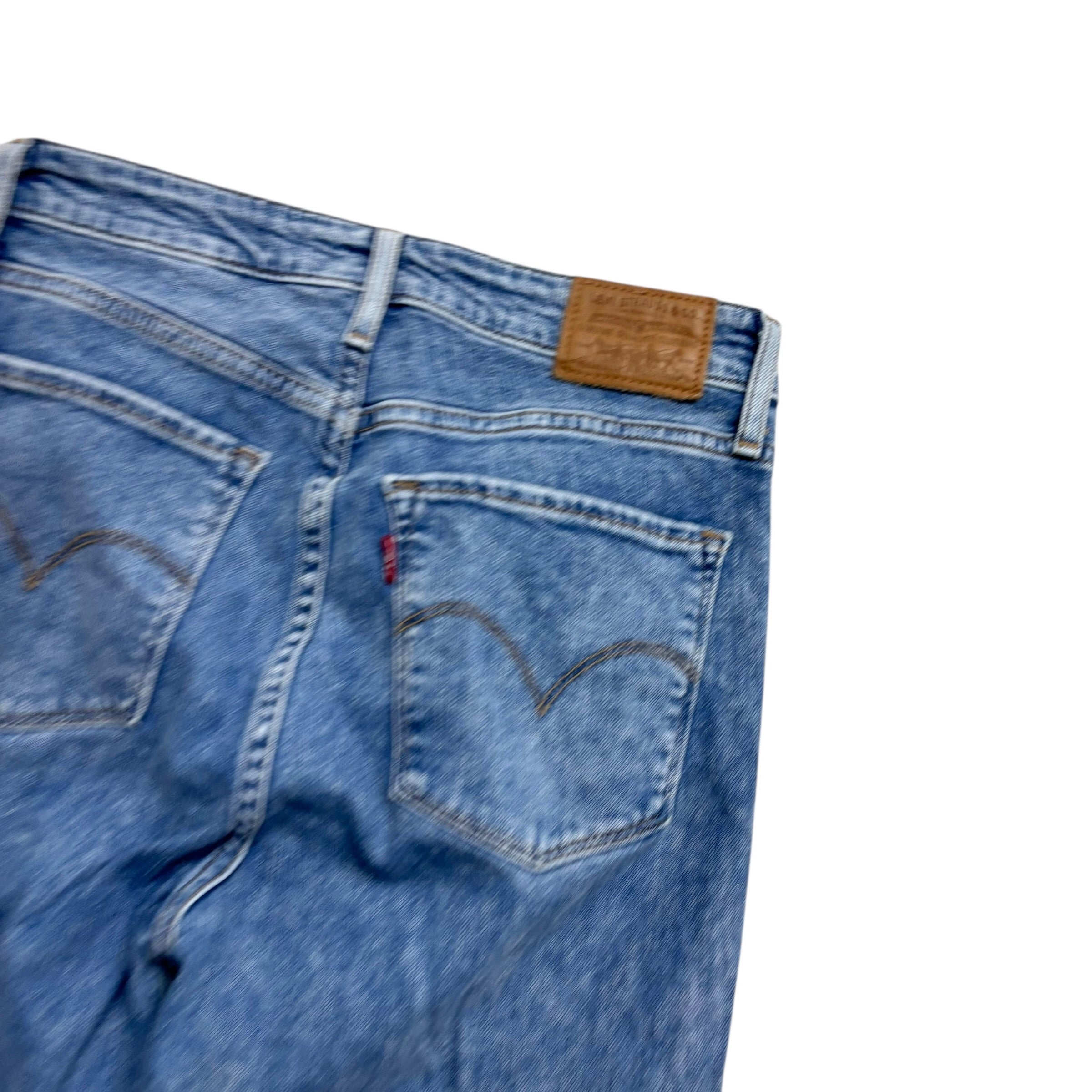 Levis 721 Jeans W26 L30 Womens Mid Blue High Rise Skinny Fit Stretch Denim (E)