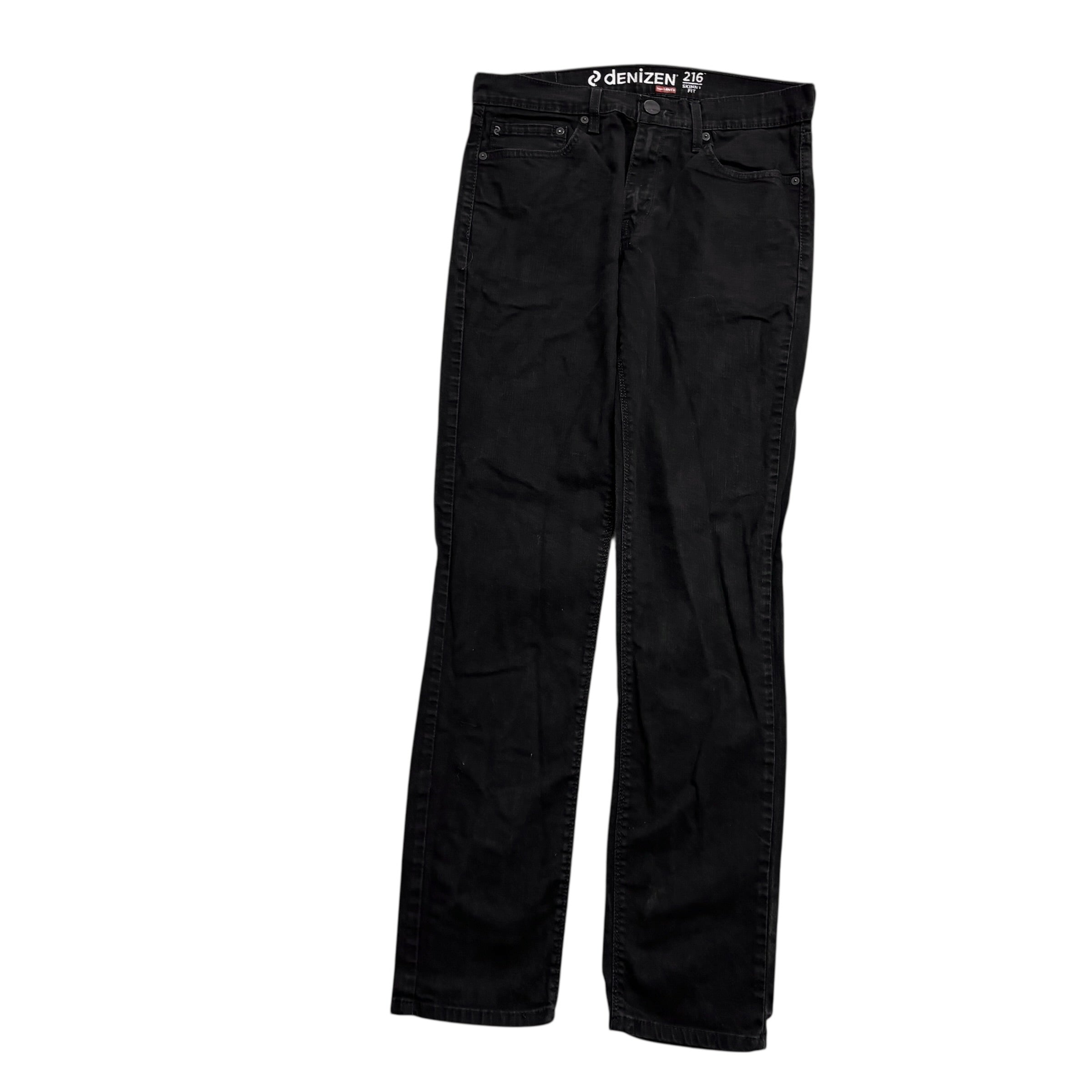 Levis Denizen Jeans W32 L33 Mens Black Skinny Fit Stretch Vintage Denim