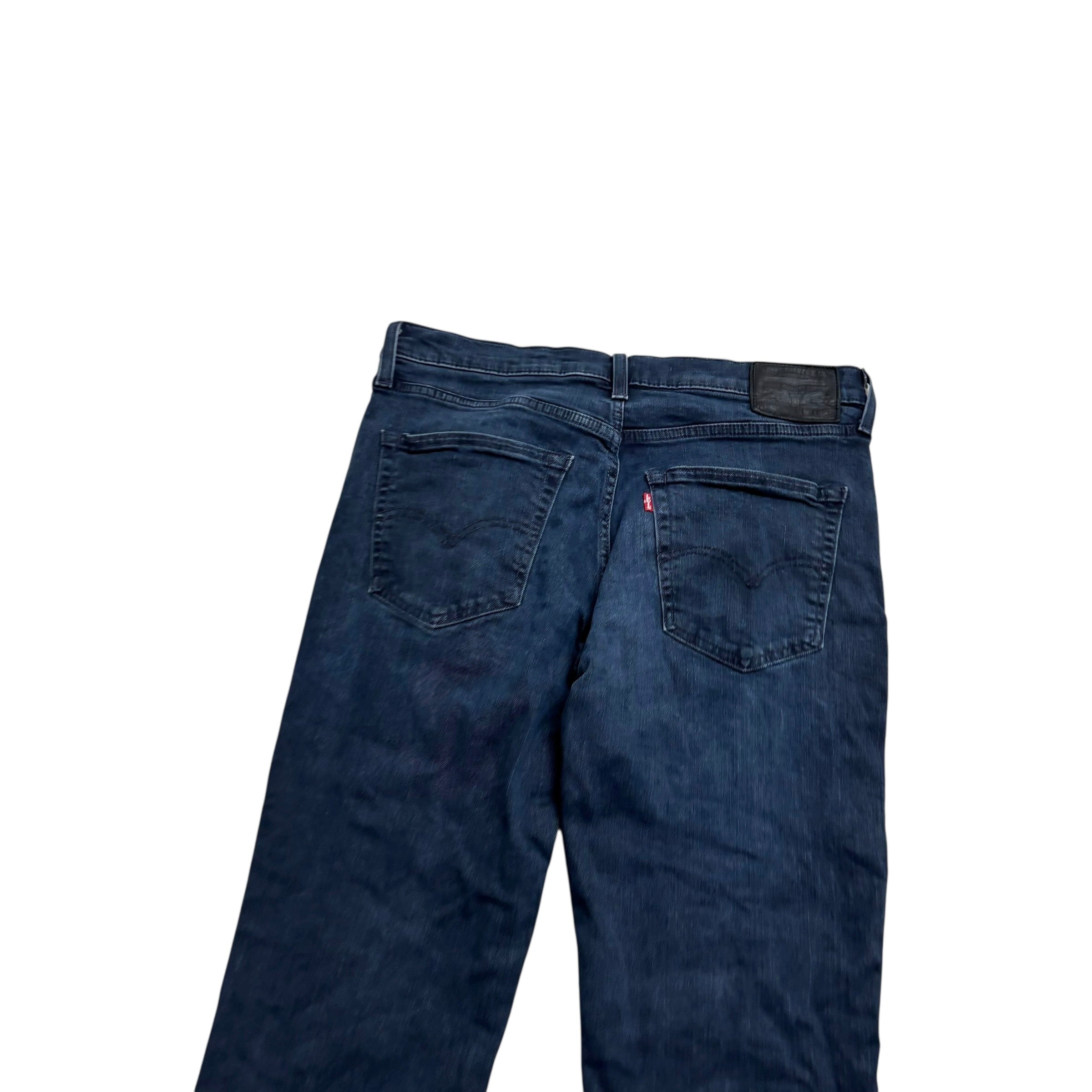 Levis 541 Jeans W33 L31 Mens Navy Blue Athletic Tapered Fit Stretch Denim (E)