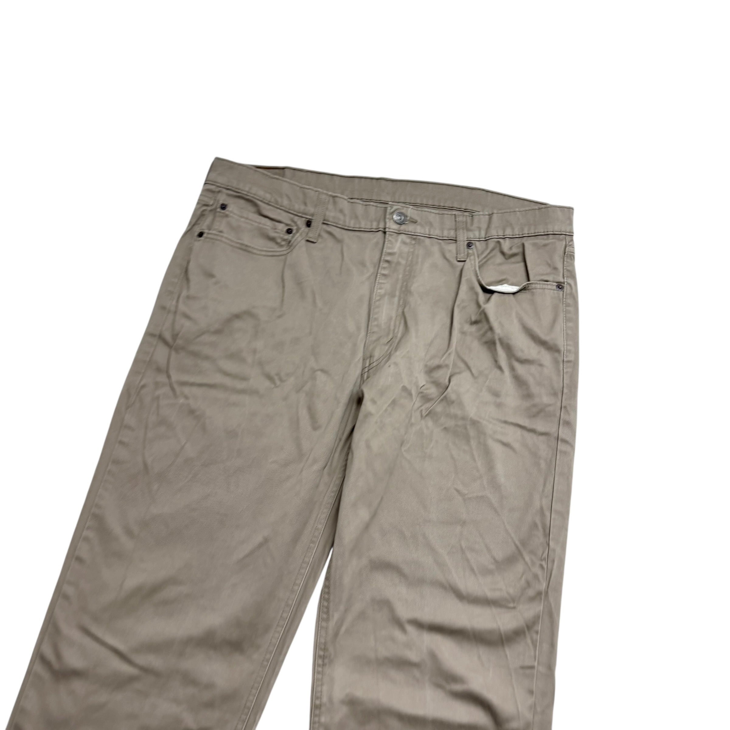 Levis 541 Trousers W38 L40 Mens Stone Athletic Tapered Fit Stretch Pants (E)