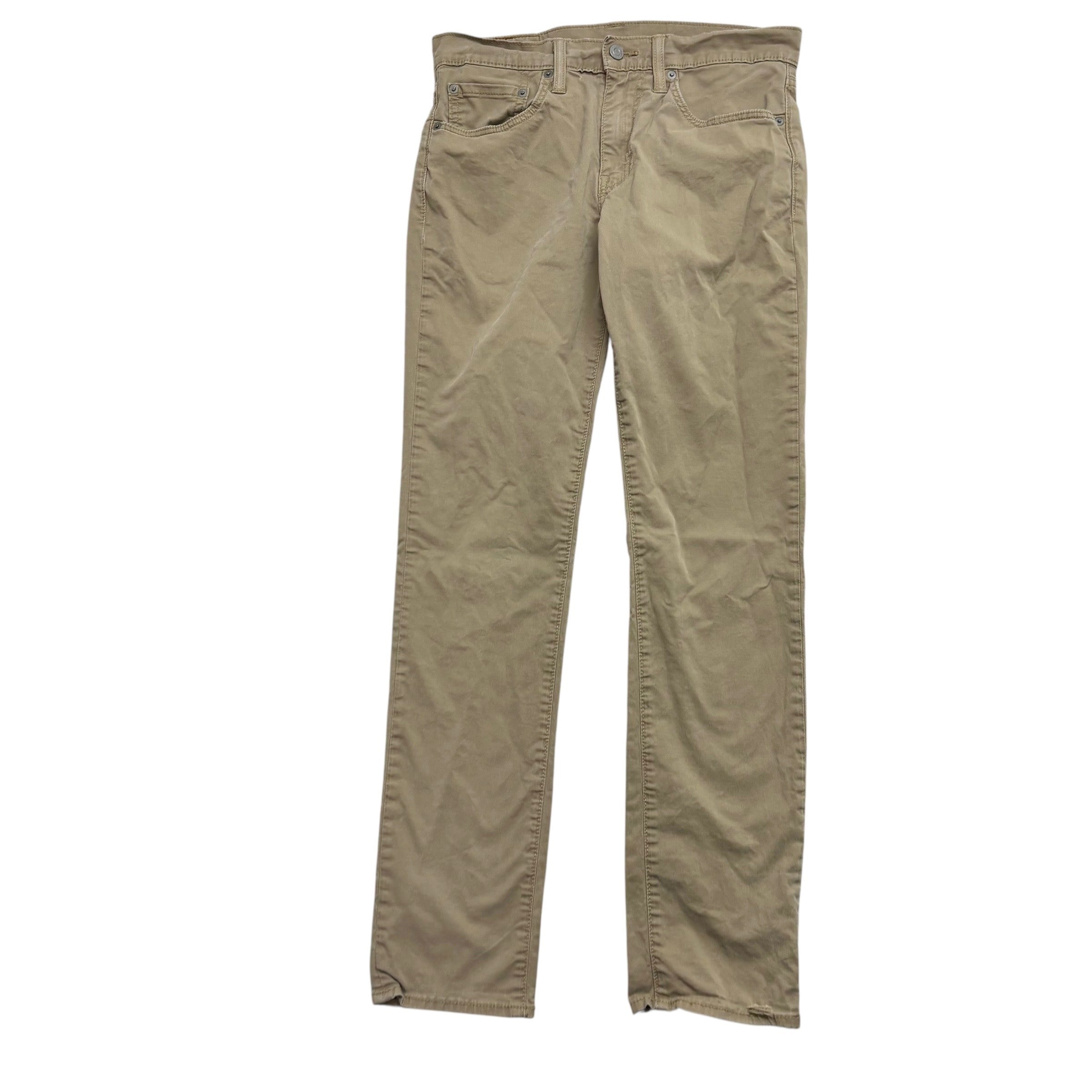 Levis 511 Trousers W30 L32 Mens Beige Slim Fit Stretch Pants (E)