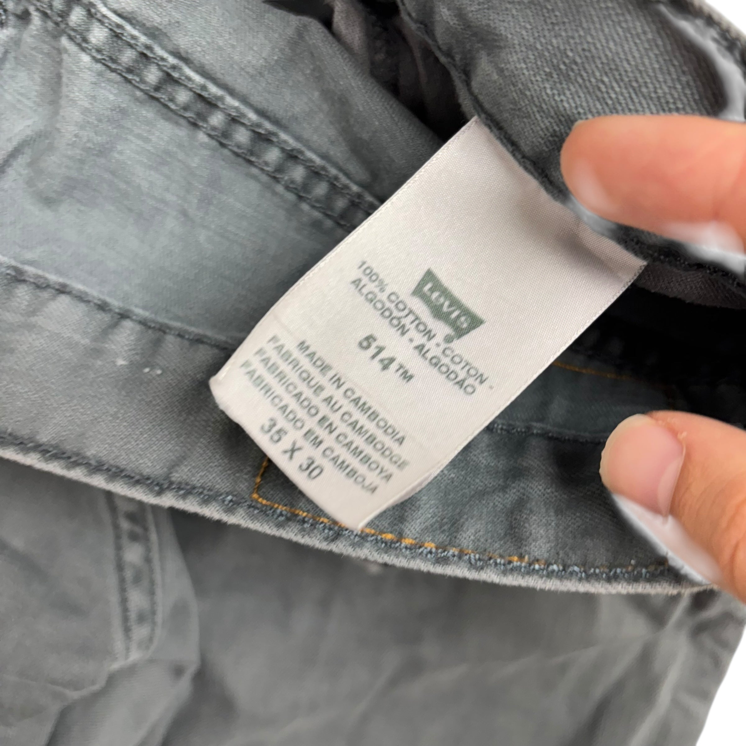 Levis 514 Trousers W35 L30 Mens Green Regular Straight Fit Vintage Pants