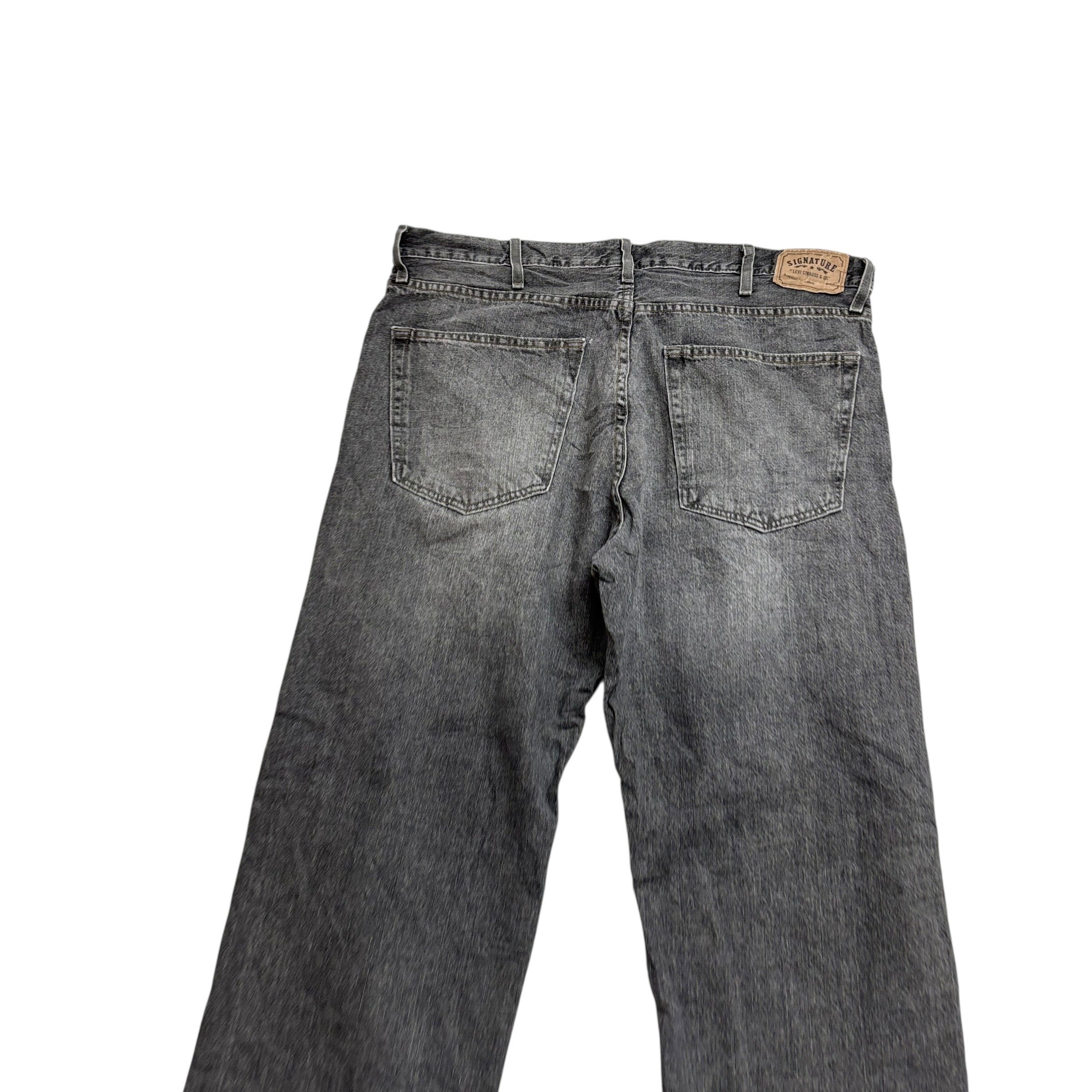 Levis Signature Jeans W40 L32 Mens Grey Baggy Relaxed Fit Vintage Denim