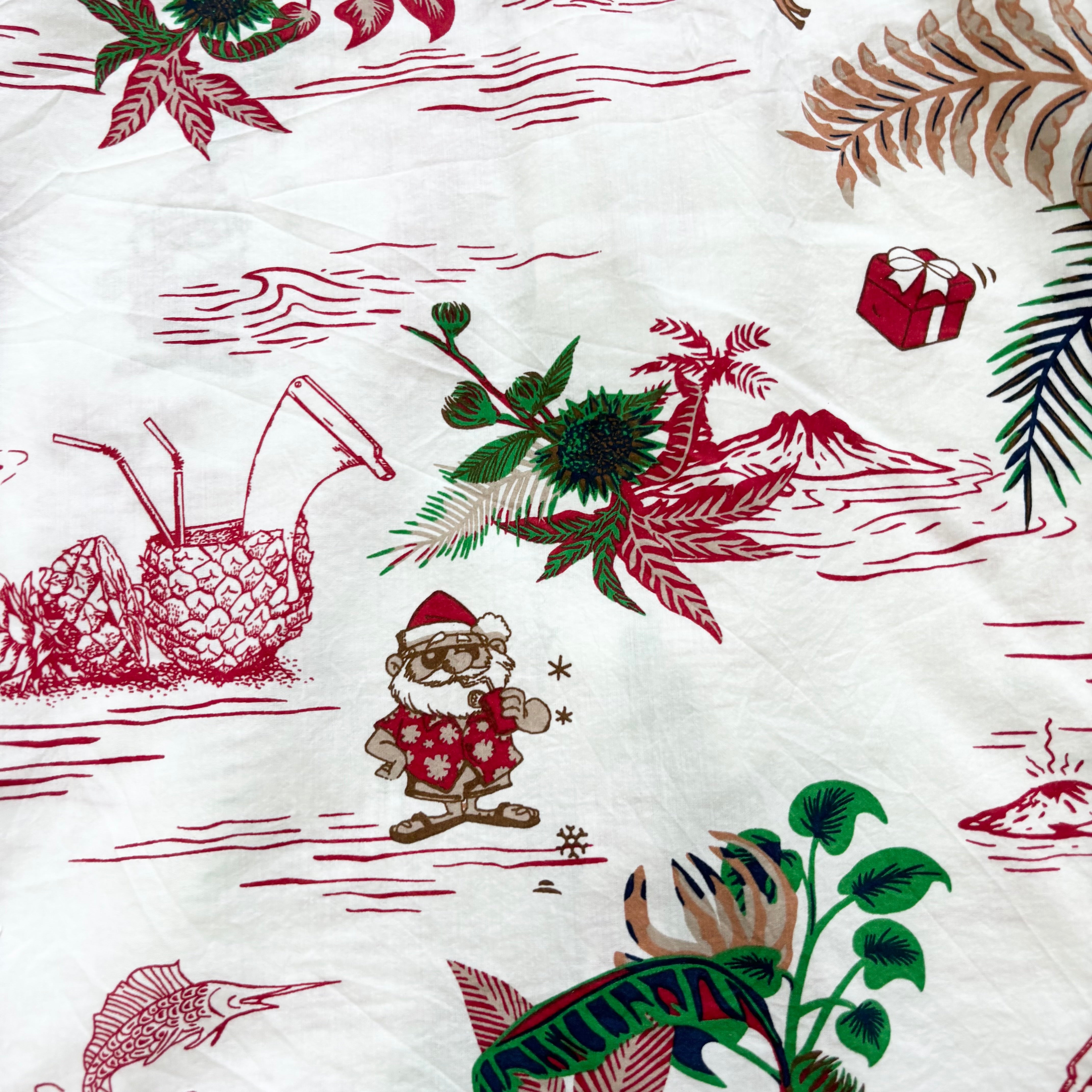 Hawaiian Shirt Mens Small White Floral Aloha Short Sleeve Cotton (E)