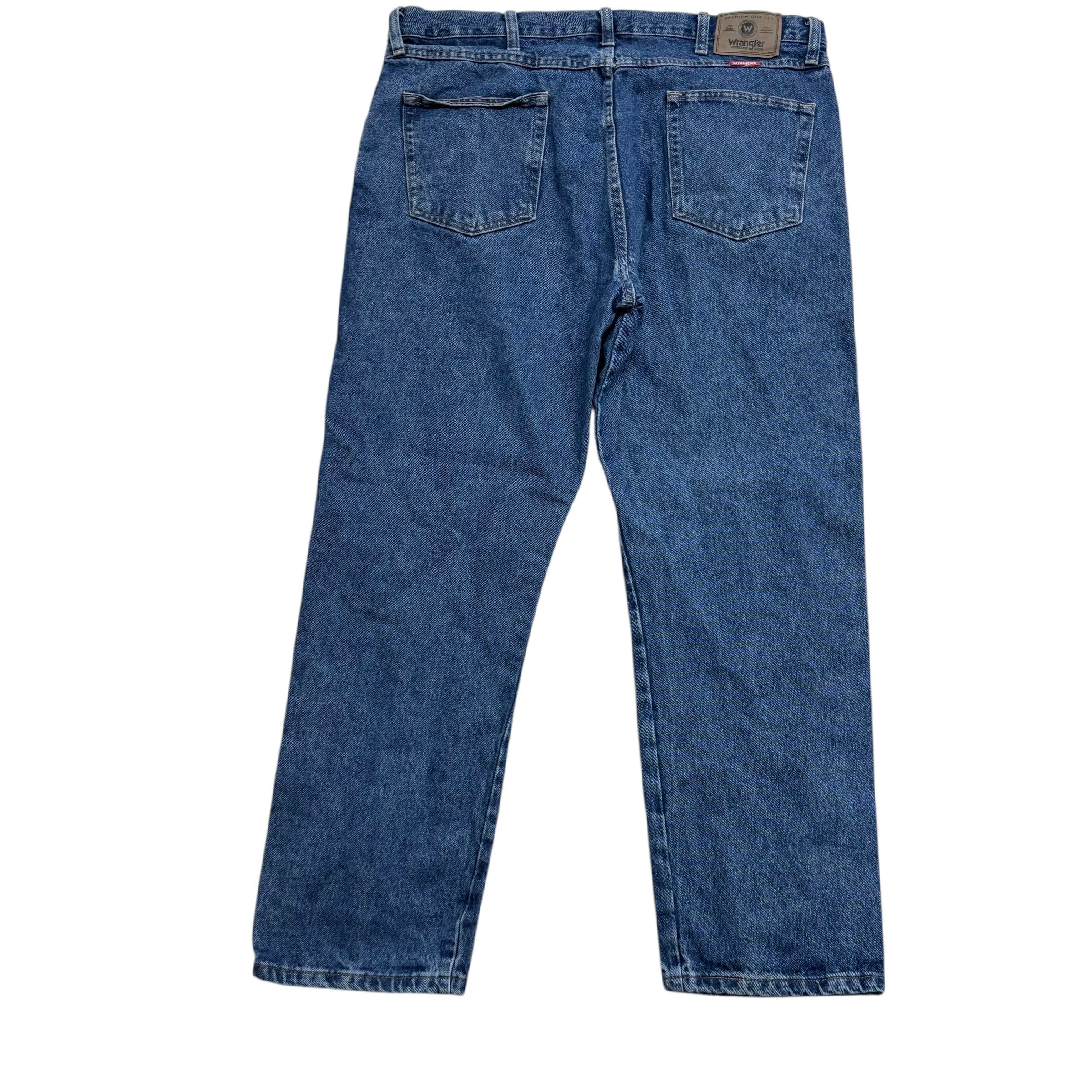 Wrangler Jeans W40 L30 Mens Mid Blue Regular Straight Fit Denim