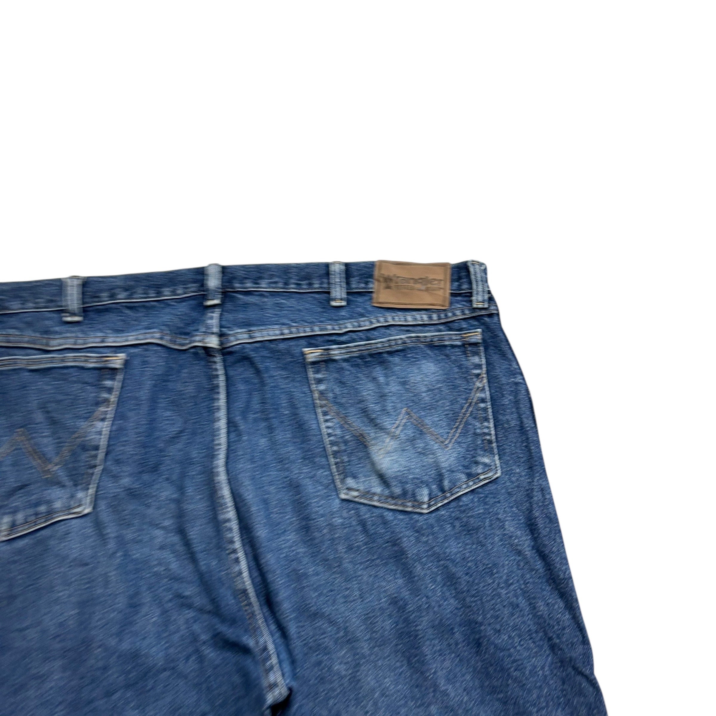Wrangler Jeans W42 L30 Mens Mid Blue Regular Straight Fit Vintage Denim (E)