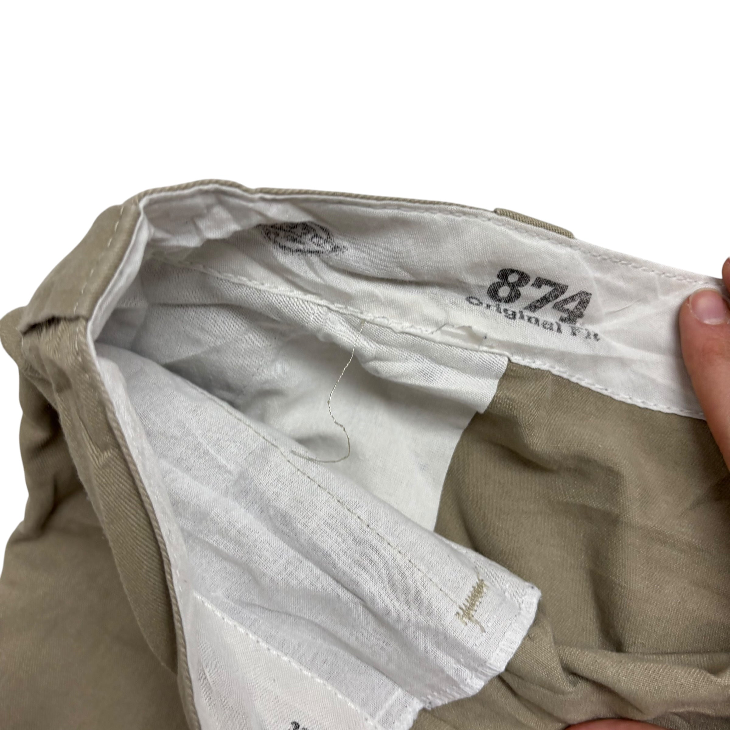 Dickies 874 Trousers W44 L32 Mens Beige Pants Original Straight Fit Workwear