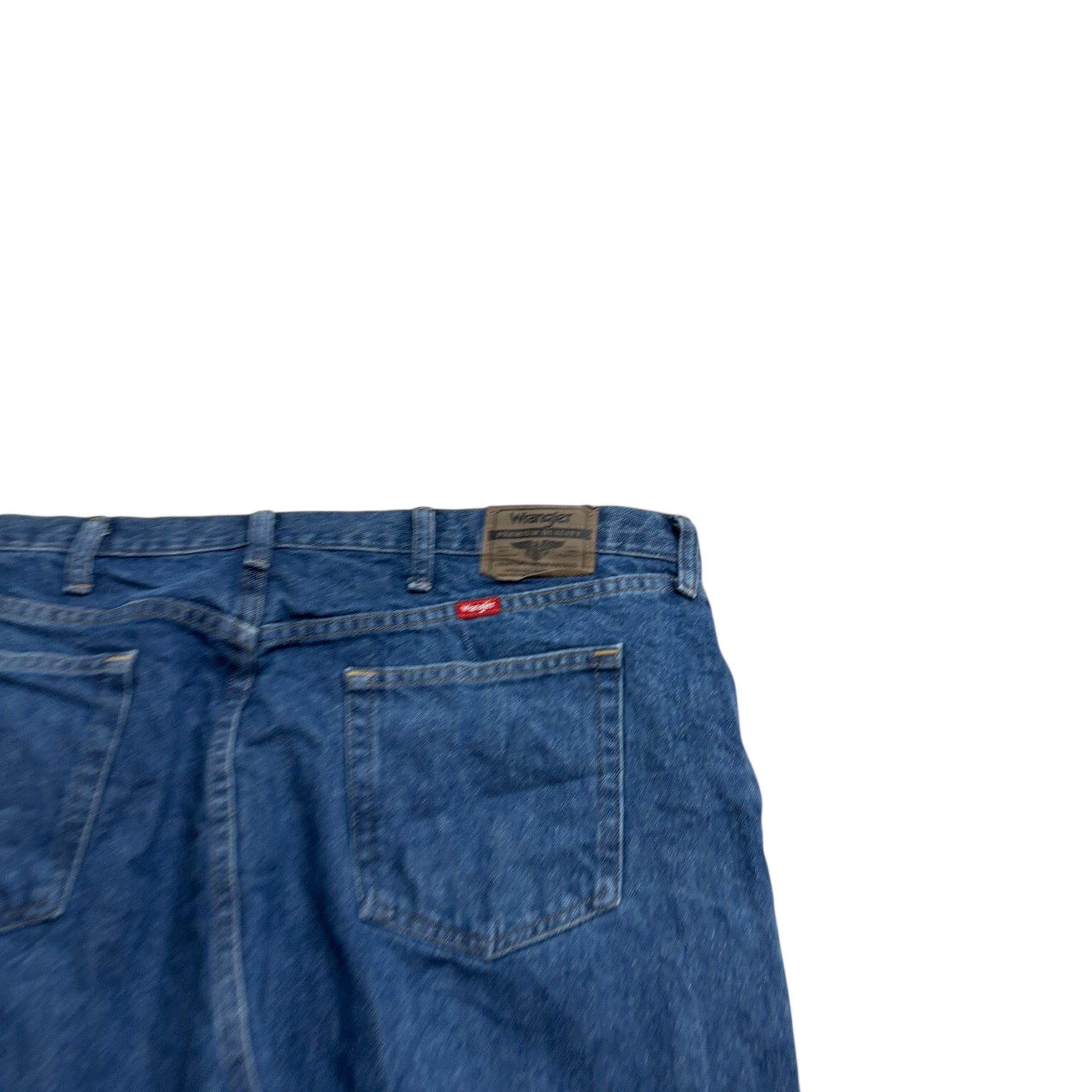 Wrangler Jeans W44 L30 Mens Mid Blue Regular Straight Fit Denim (E)