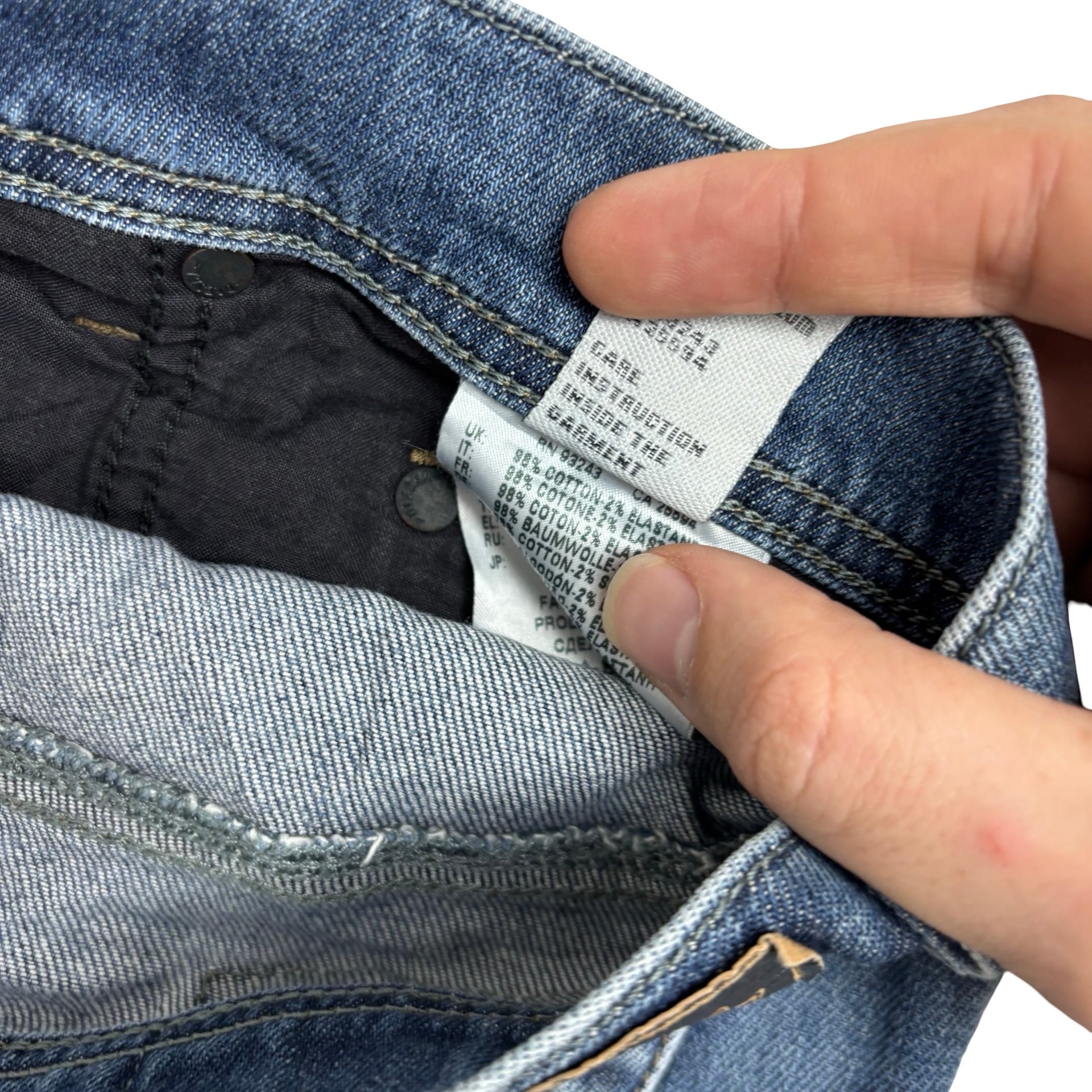 Diesel Tepphar Jeans W32 L30 Mens Mid Blue Slim Carrot Fit Stretch Denim