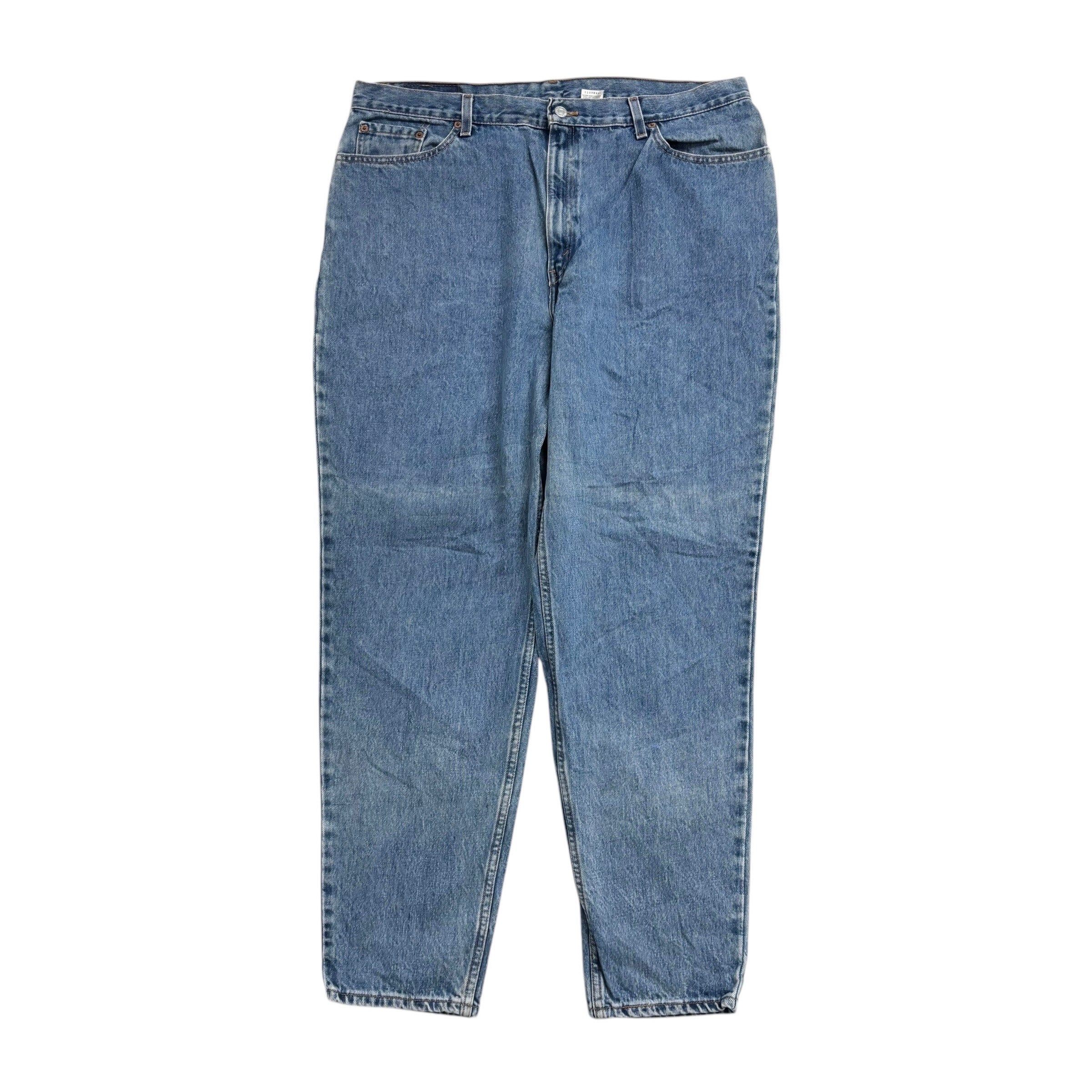 Levis 550 Jeans W38 L31 Womens Mid Blue Relaxed Taper Mom Fit Vintage Denim