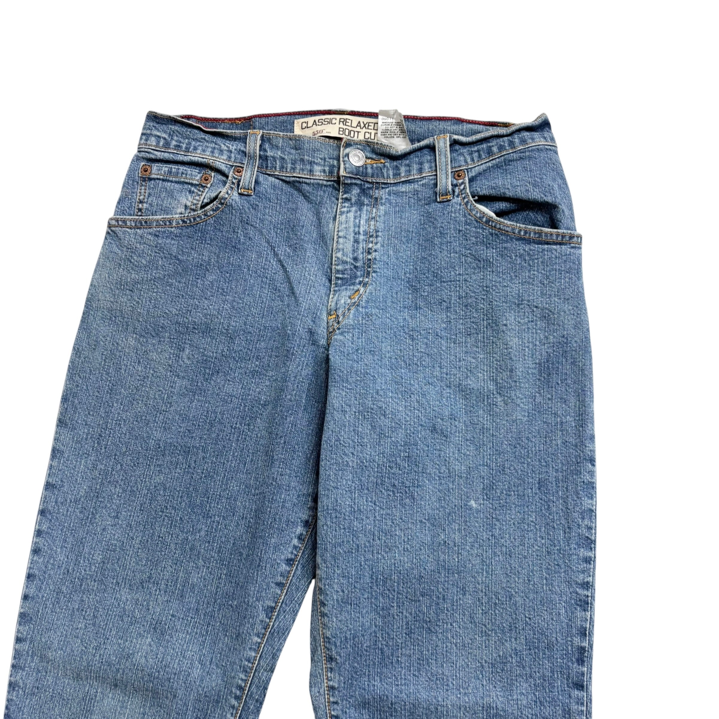 Levis 550 Jeans W30 L32 Womens Light Blue Relaxed Bootcut Fit Stretch Denim