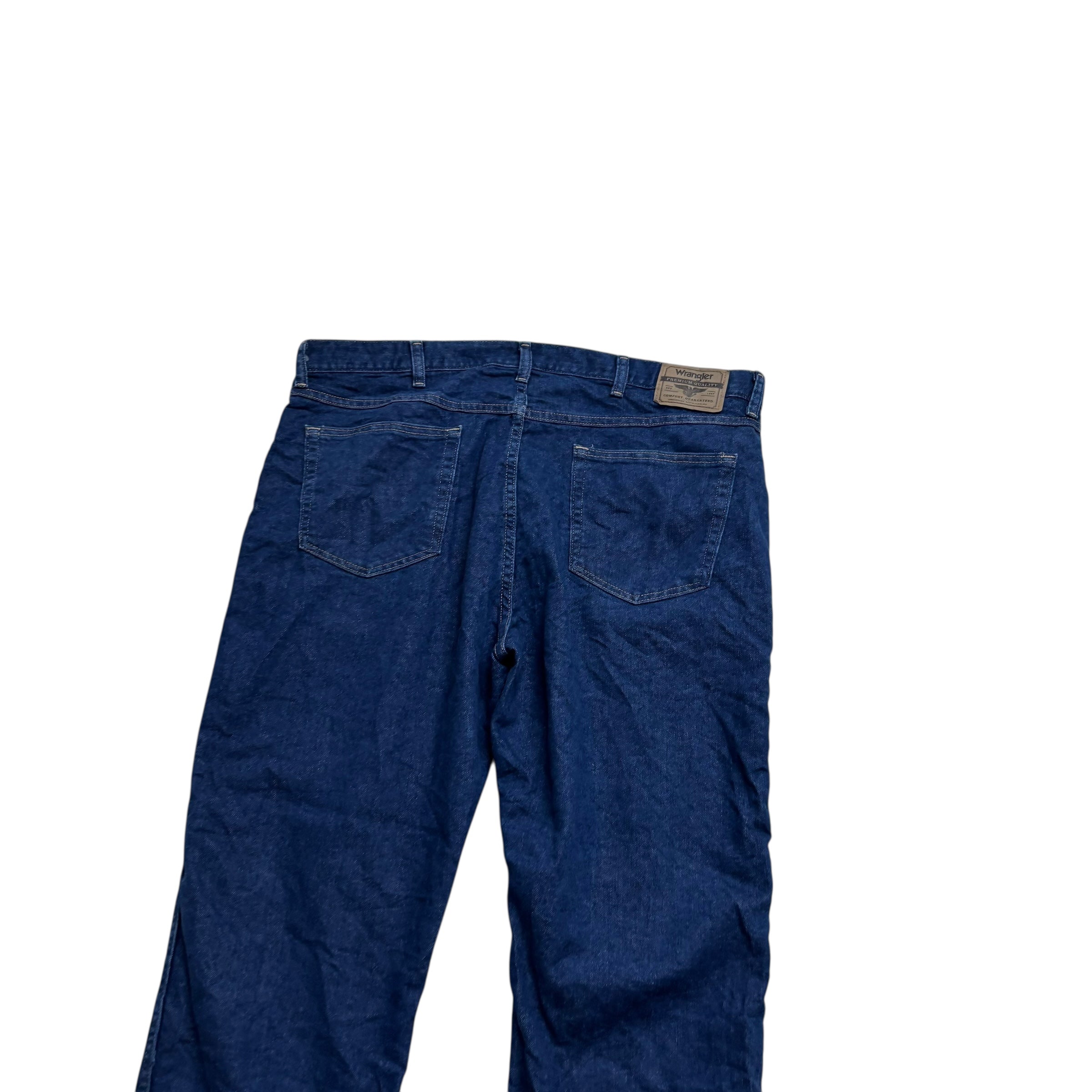 Wrangler Jeans W40 L29 Mens Dark Blue Regular Straight Fit Denim (E)