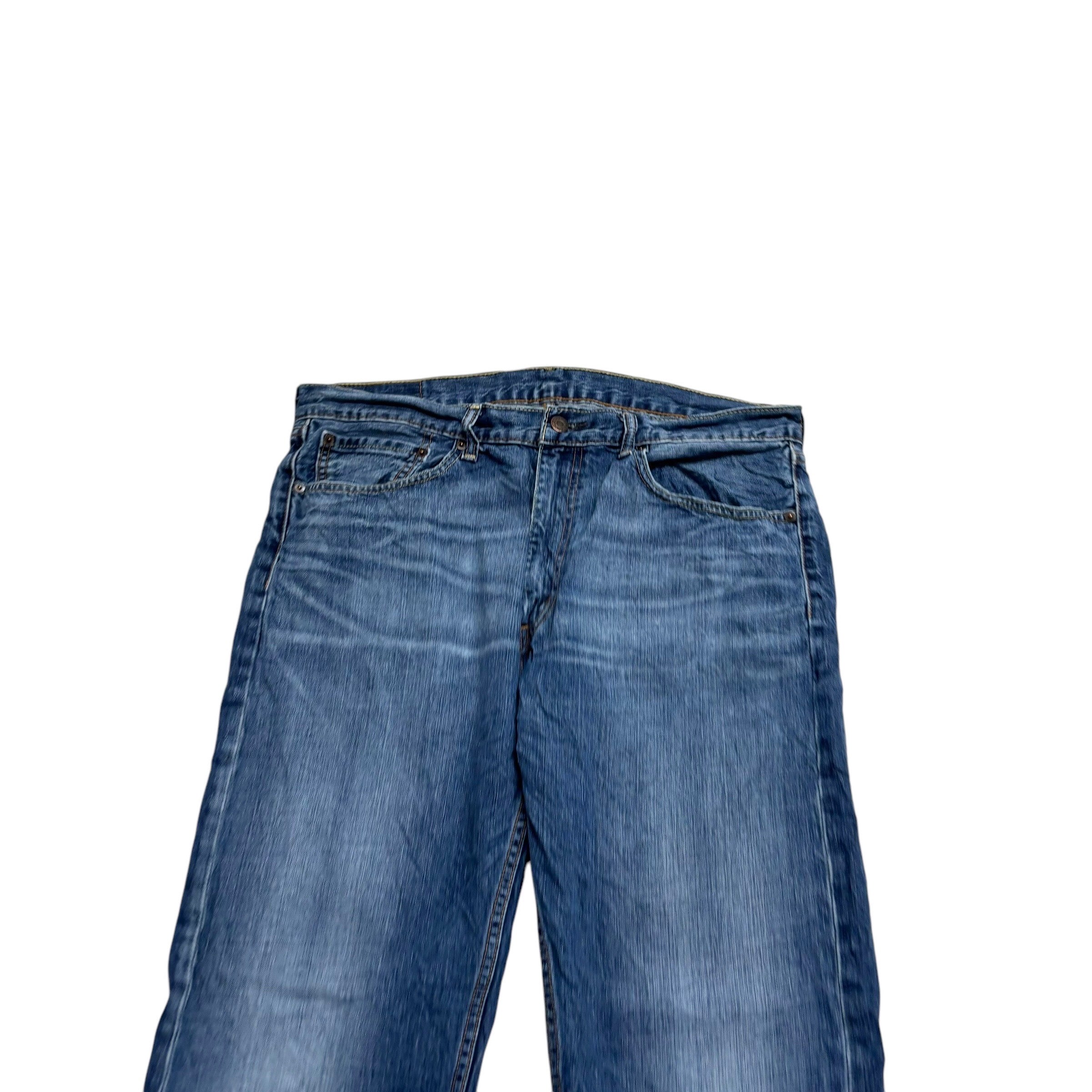 Levis 505 Jeans W36 L32 Mens Mid Blue Regular Straight Fit Denim