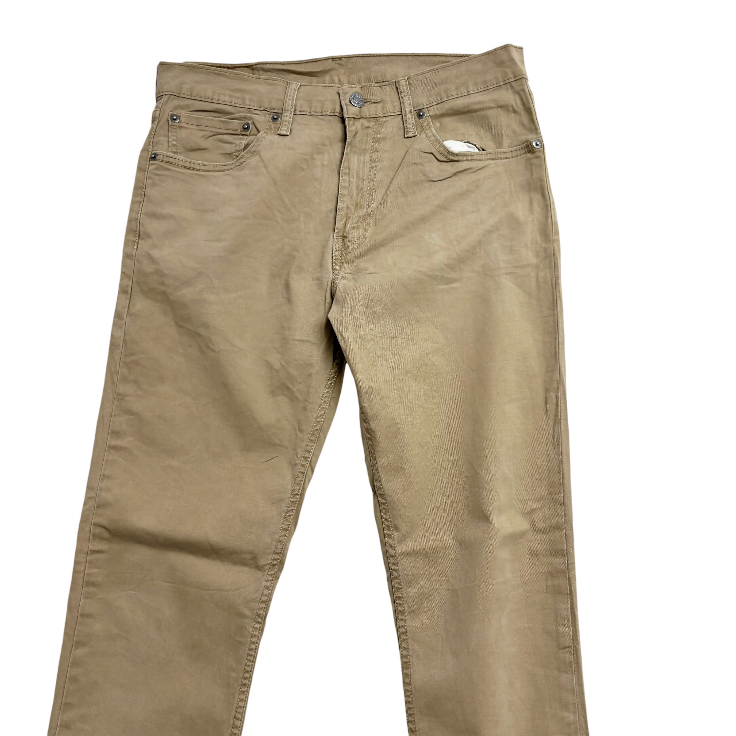 Levis 511 Trousers W33 L34 Mens Beige Tan Slim Fit Cotton Pants