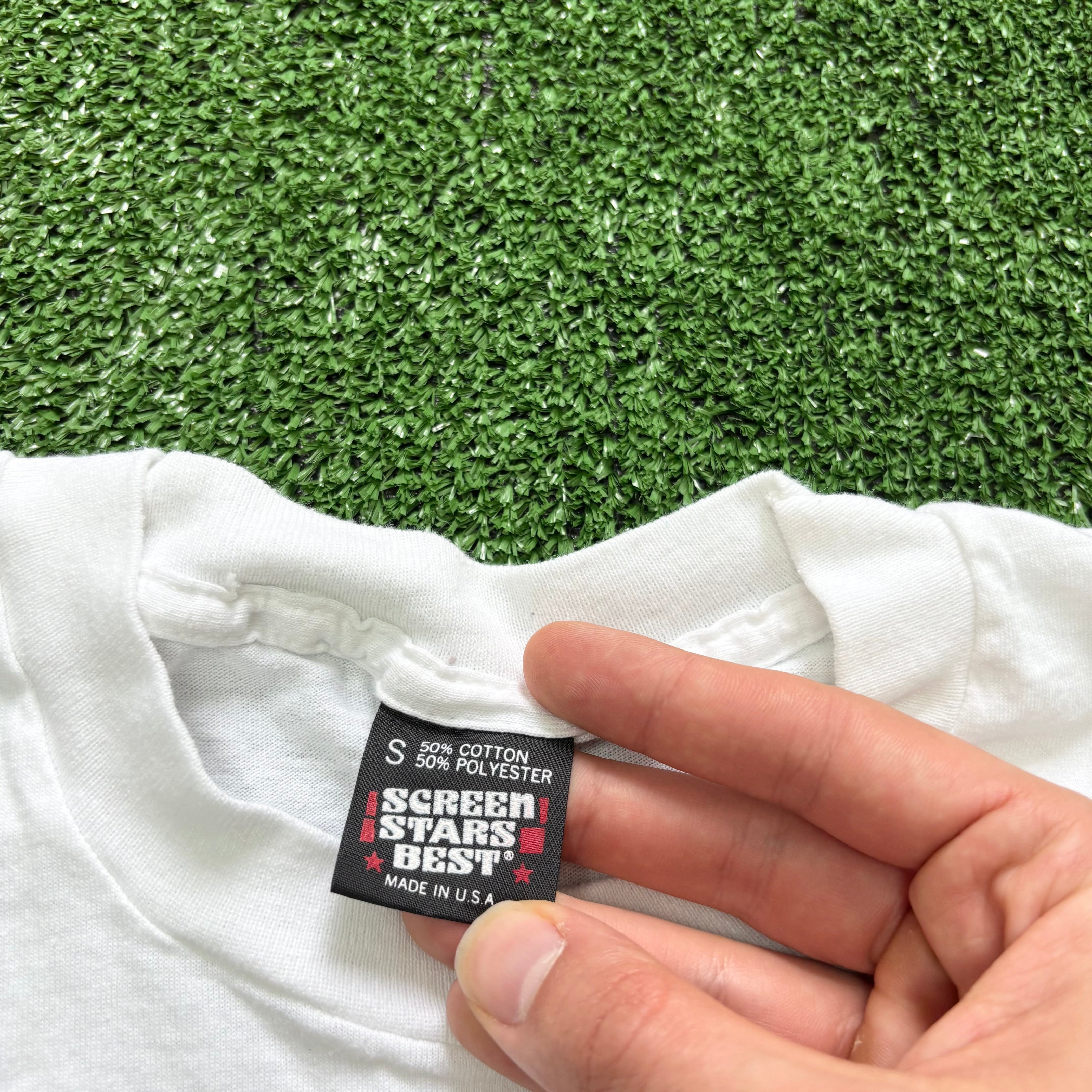 Vintage T Shirt Mens XS White Single Stitch Graphic Print 90s Airplanes