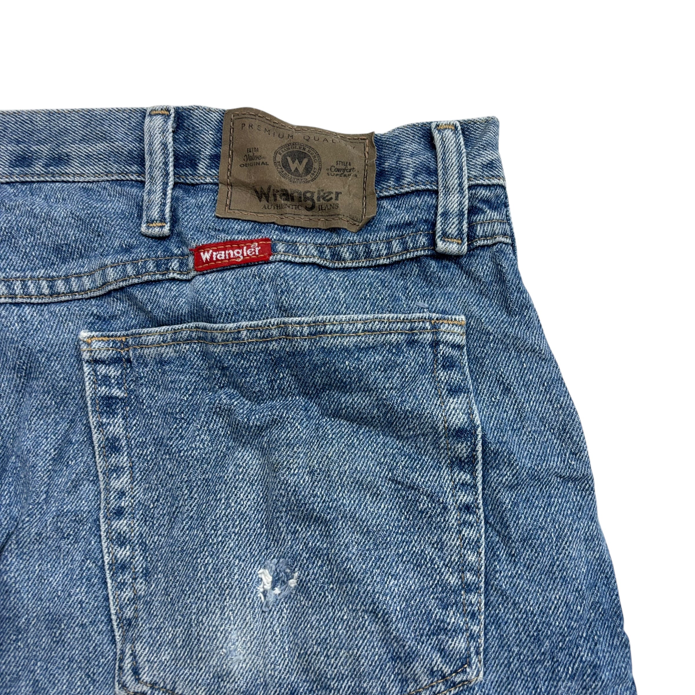 Wrangler Jeans W40 L30 Mens Light Blue Regular Straight Fit Vintage Denim