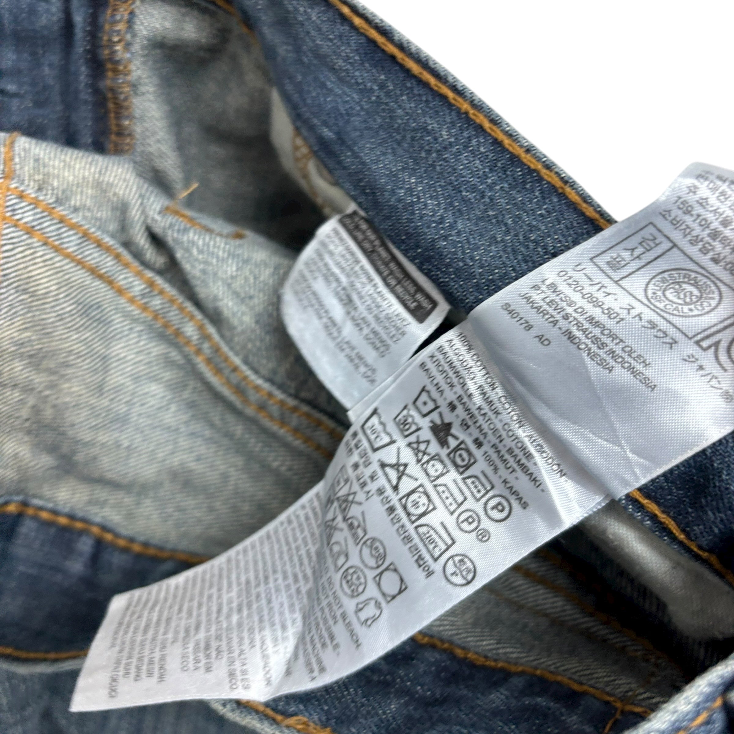 Levis 559 Jeans W32 L32 Mens Dark Blue Baggy Relaxed Straight Fit Denim