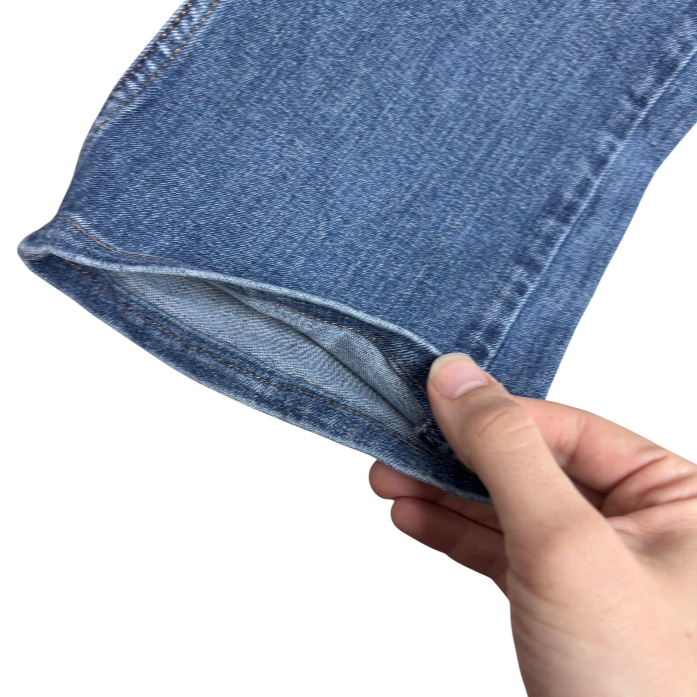 Levis 514 Jeans W33 L27 Mens Mid Blue Slim Straight Fit Stretch Denim (E)